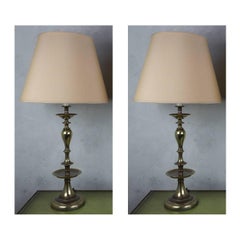 Pair of American Mid Century Brass Lamps