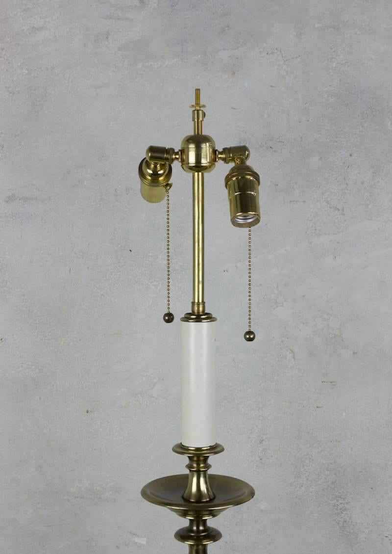 Mid-Century Modern Pair of American Mid Century Brass Lamps For Sale
