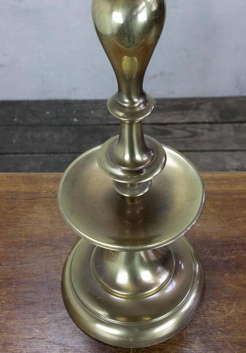 Pair of American Mid Century Brass Lamps For Sale 2