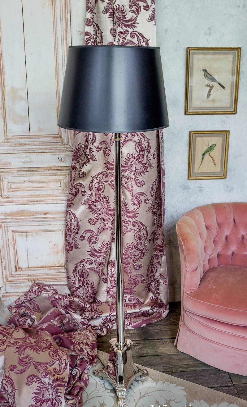 French Neoclassical Style Nickel-Plated Floor Lamp 4