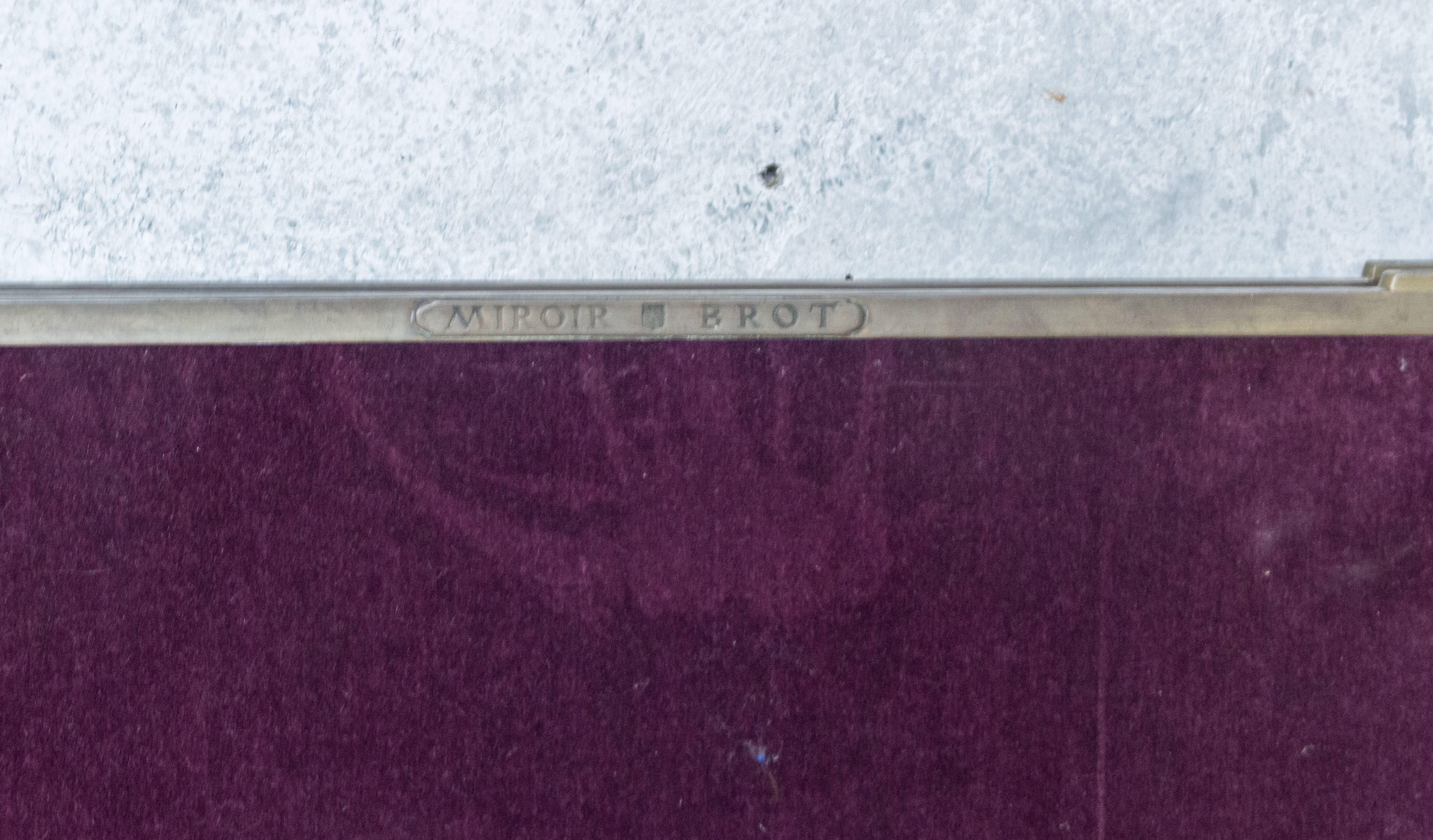 Mid-20th Century French Brass Folding Dressing Mirror by Brot