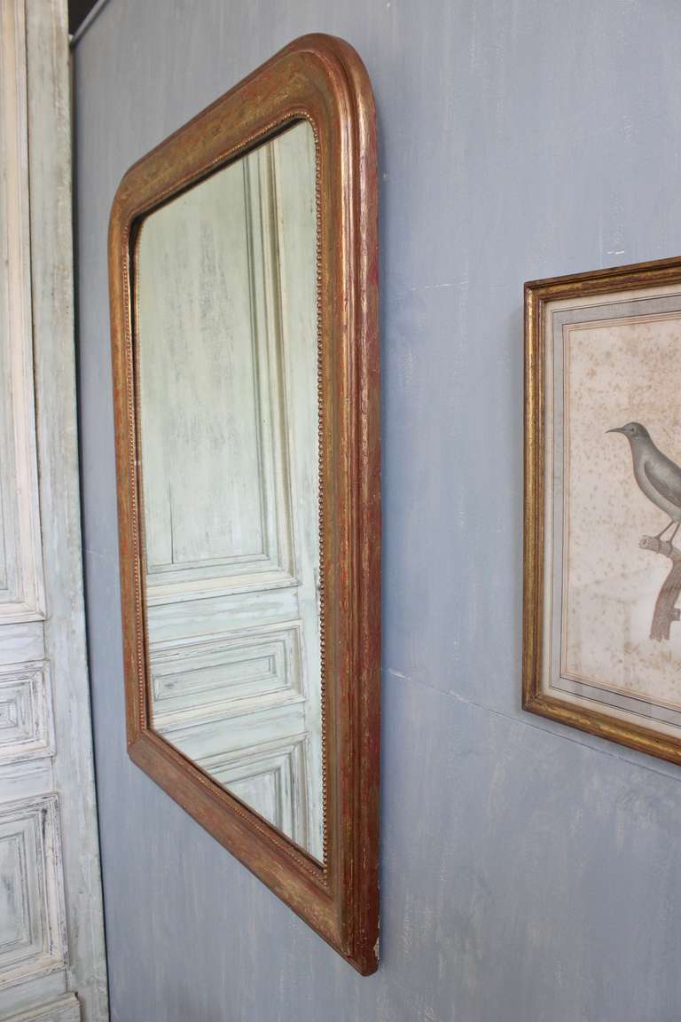 French 19th Century Gilt Mirror In Good Condition In Buchanan, NY