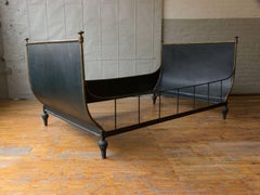 French Neoclassical Style Sleigh Bed
