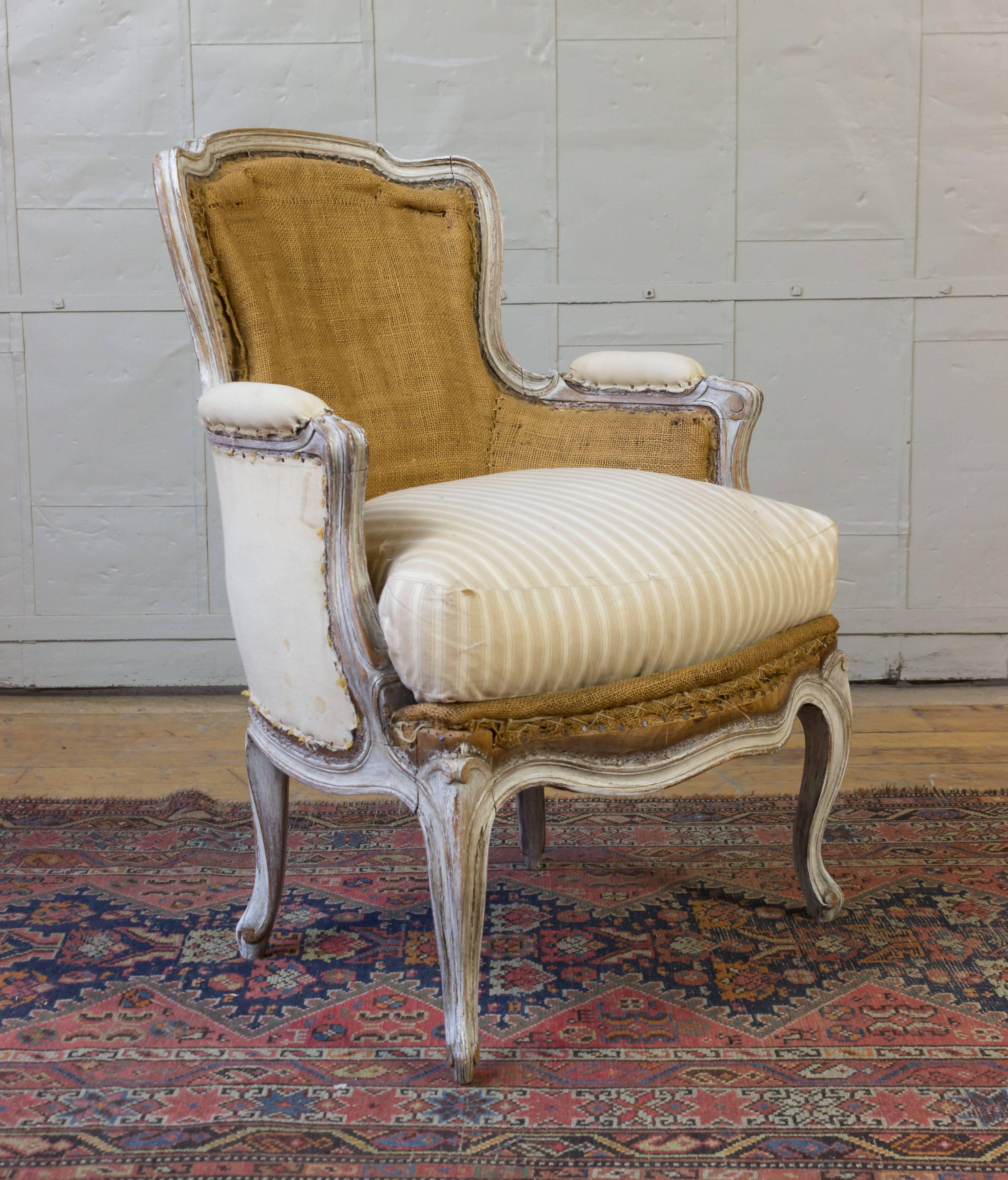 French Pair of Louis XV Style Armchairs