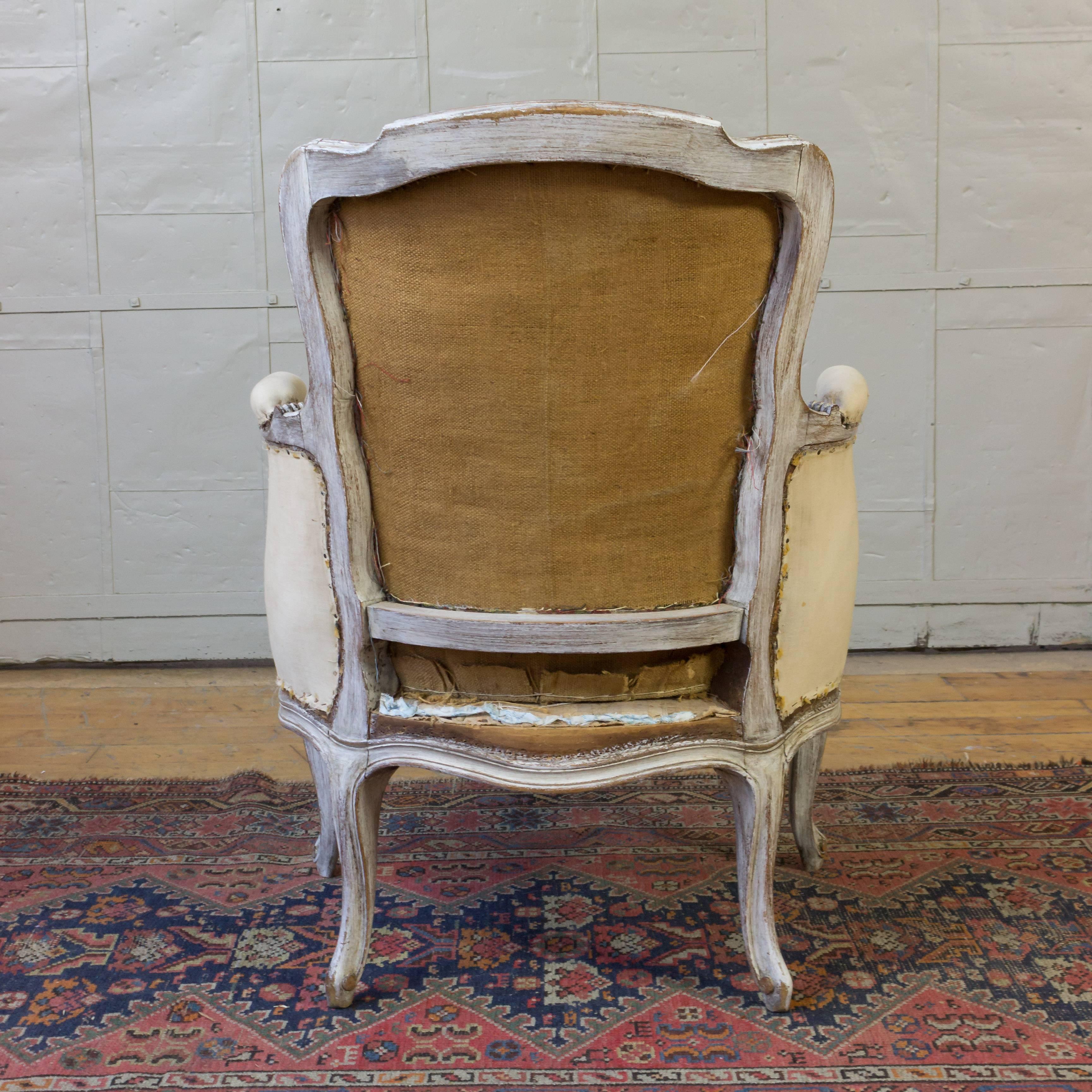 Upholstery Pair of Louis XV Style Armchairs