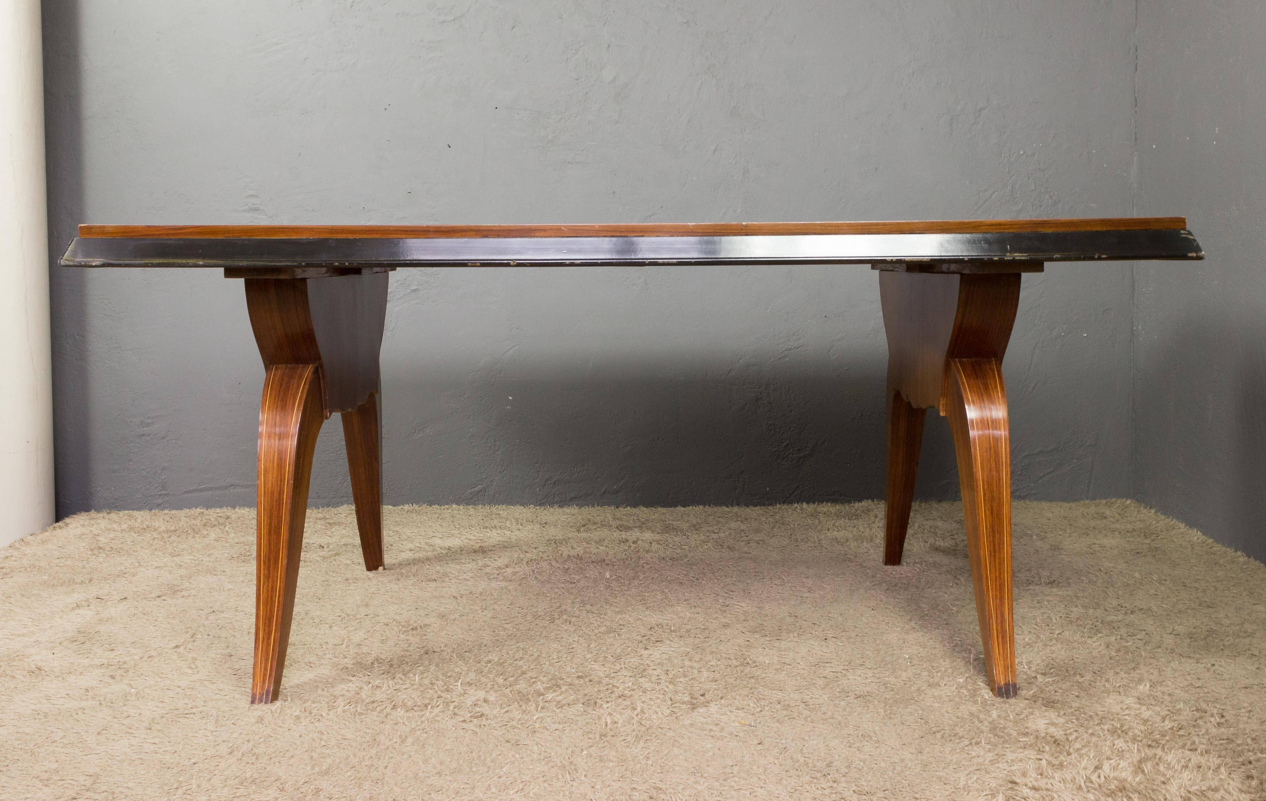 large french rectangular dining table, 1940s |... French 1940s Mahogany Veneered Dining Table For Sale at 1stDibs | 1940s ...