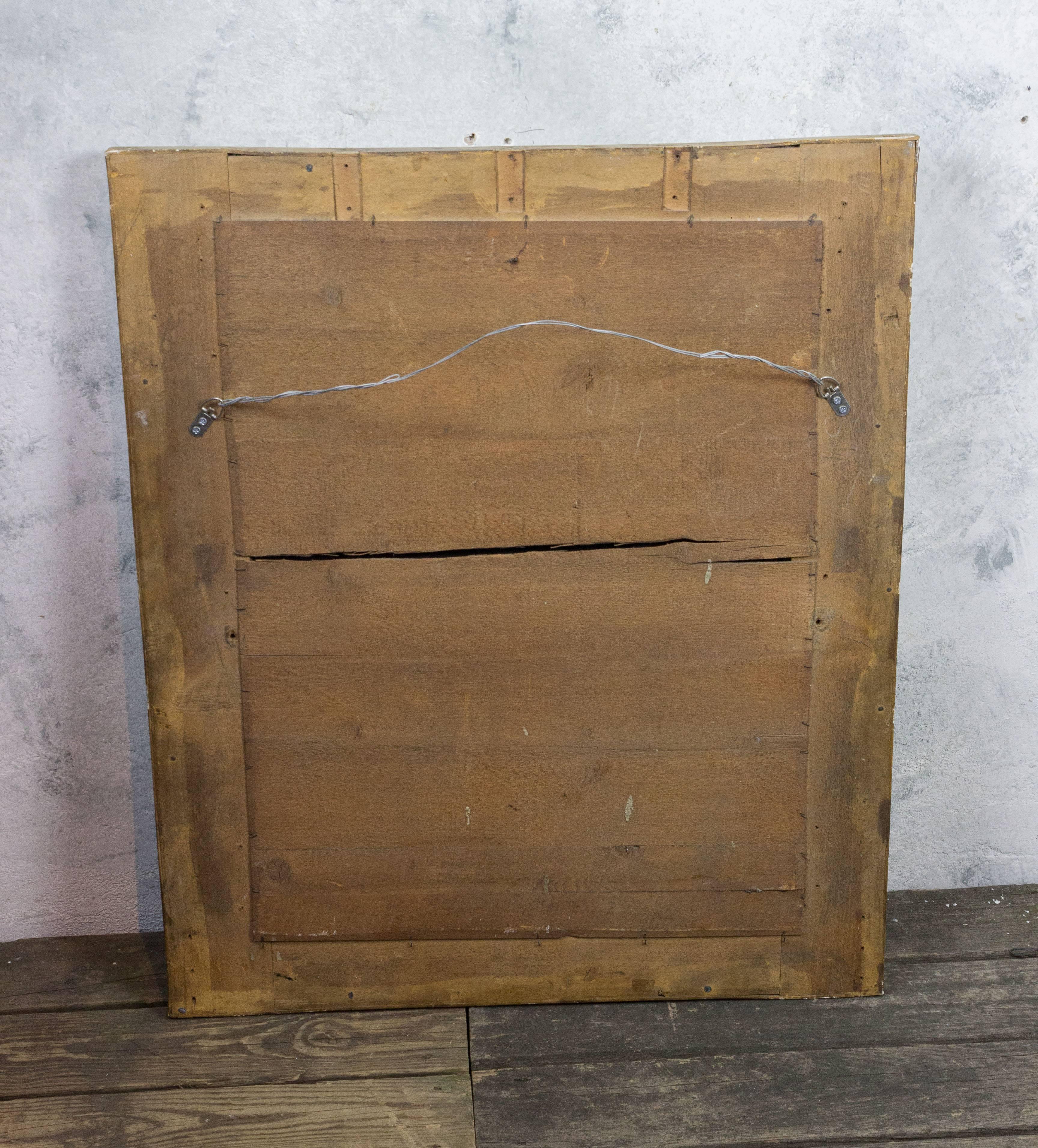 Miroir biseauté en bois doré du XIXe siècle français en vente 4