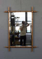 French Early 20th Century Faux Bamboo Mirror