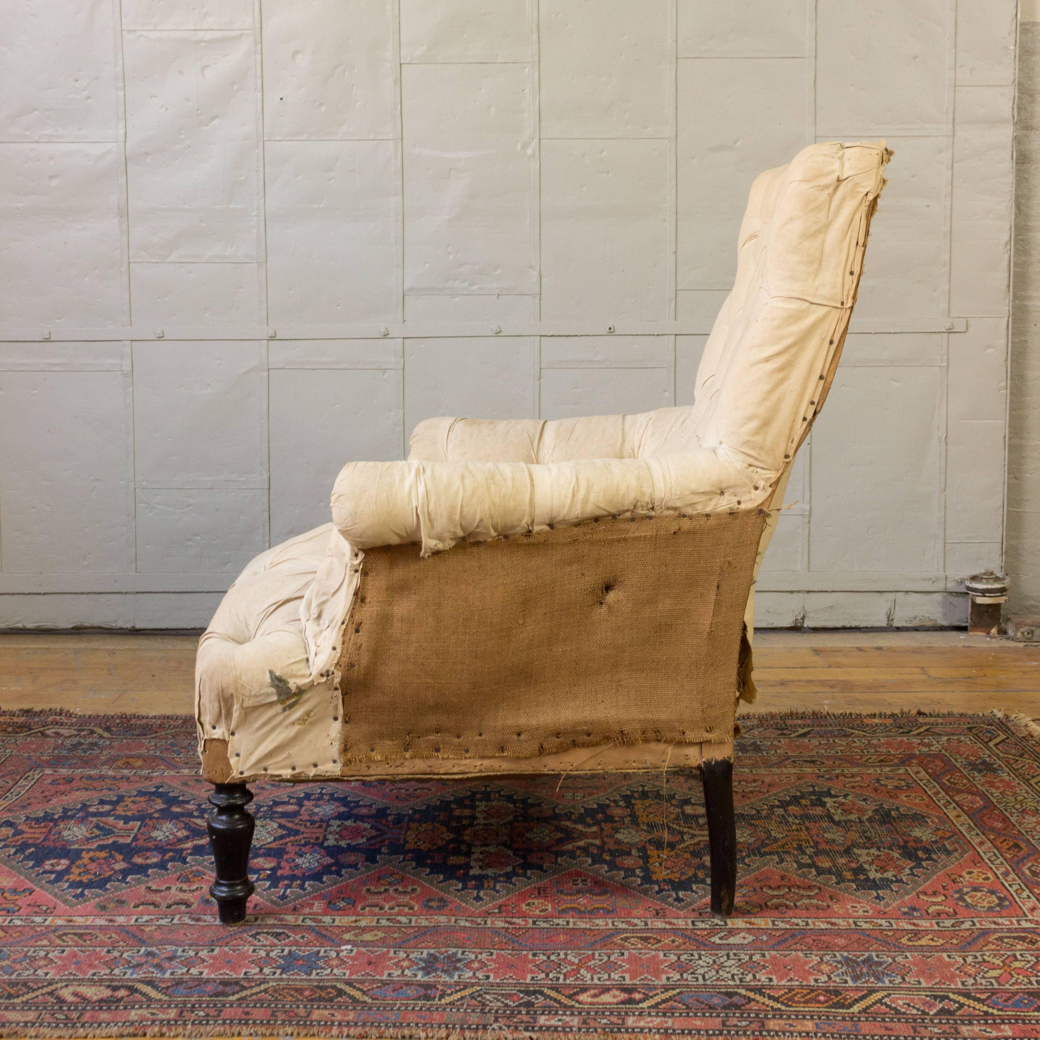 Single 19th Century Tufted French Armchair 1