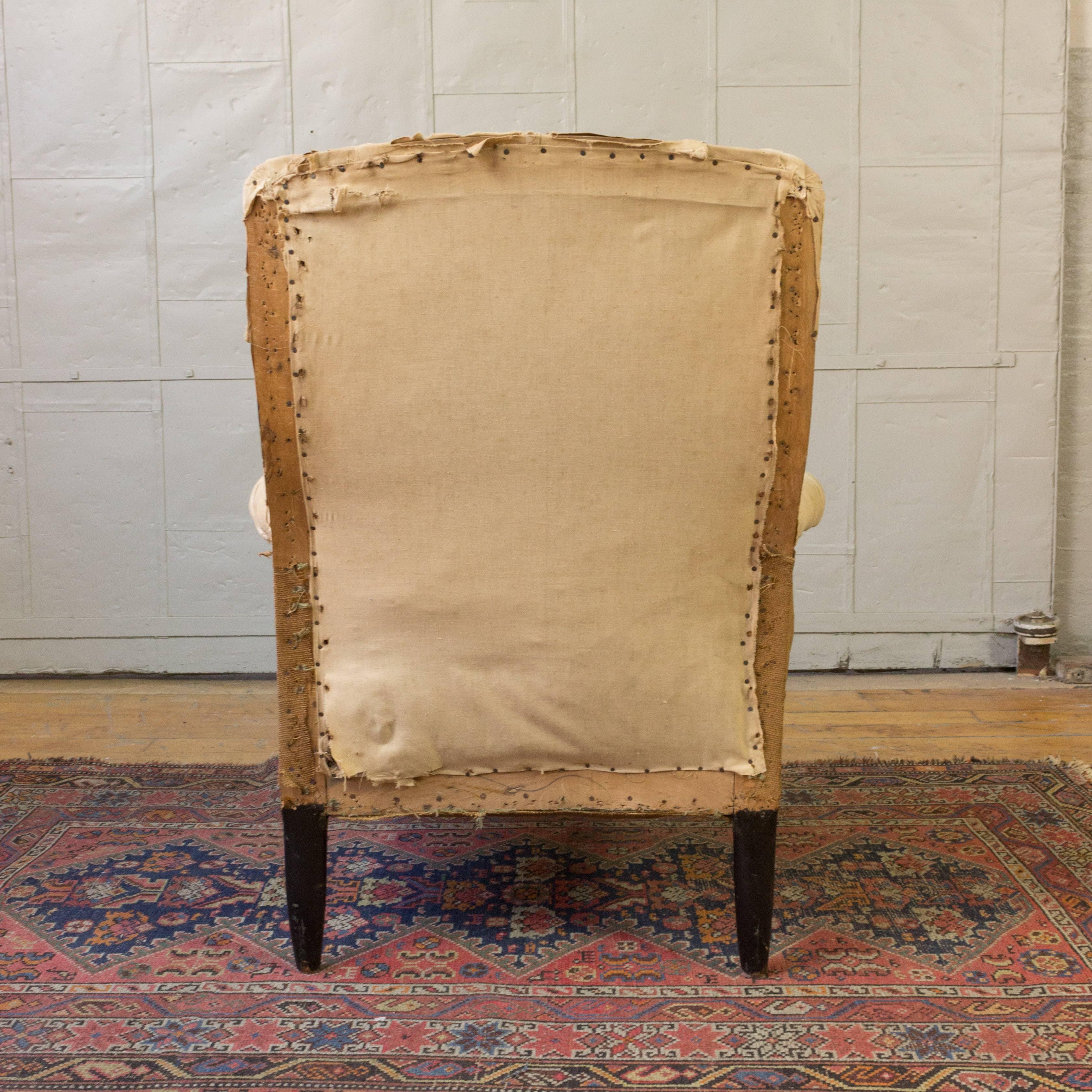 Single 19th Century Tufted French Armchair 4