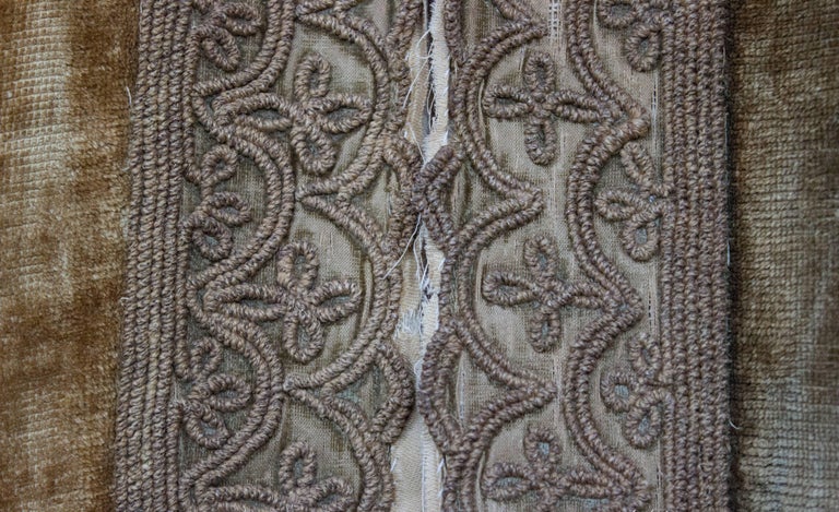 Set Of Three Pairs Of Antique Green Velvet Drapes For Sale At 1stdibs