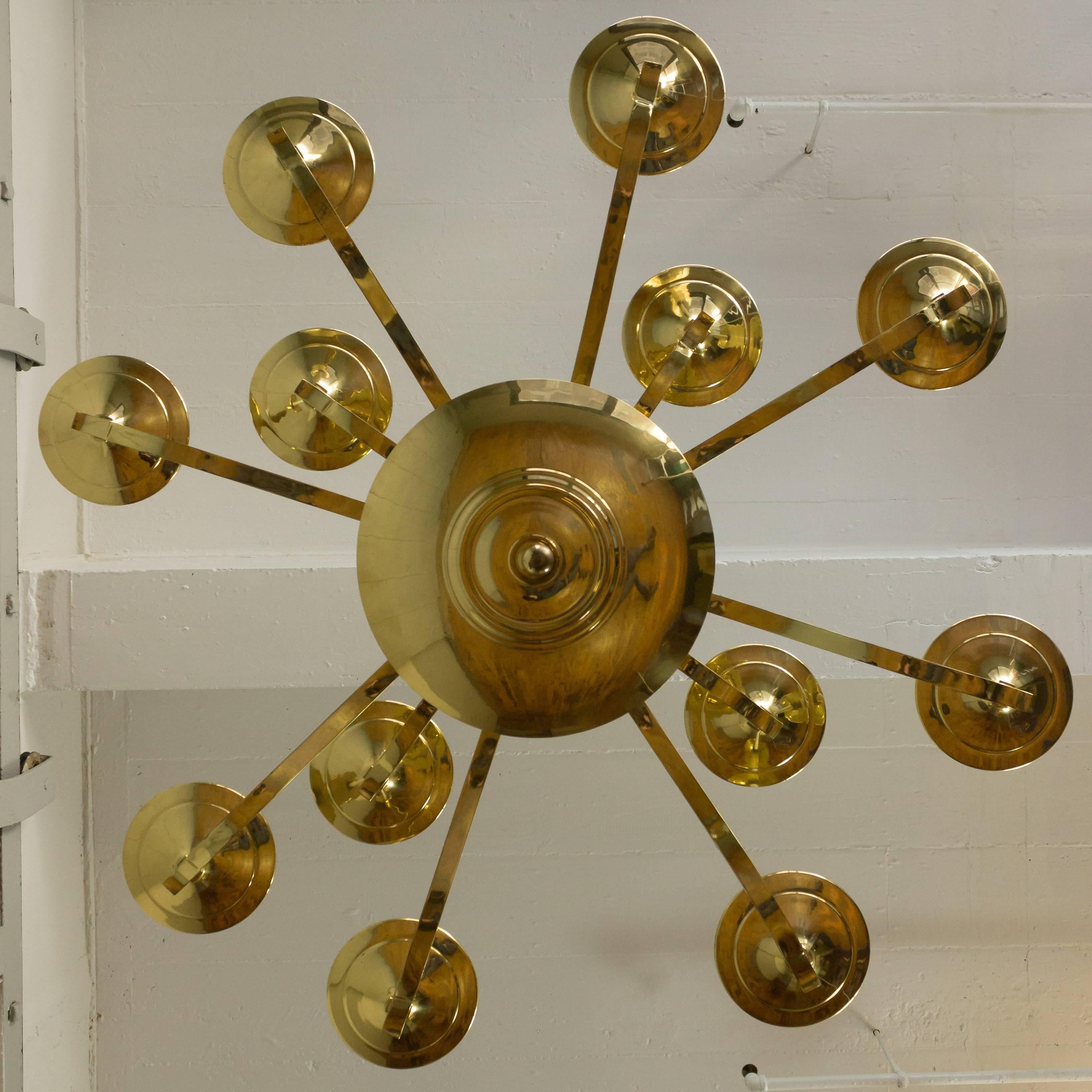 Very Large Brass Chandelier 4