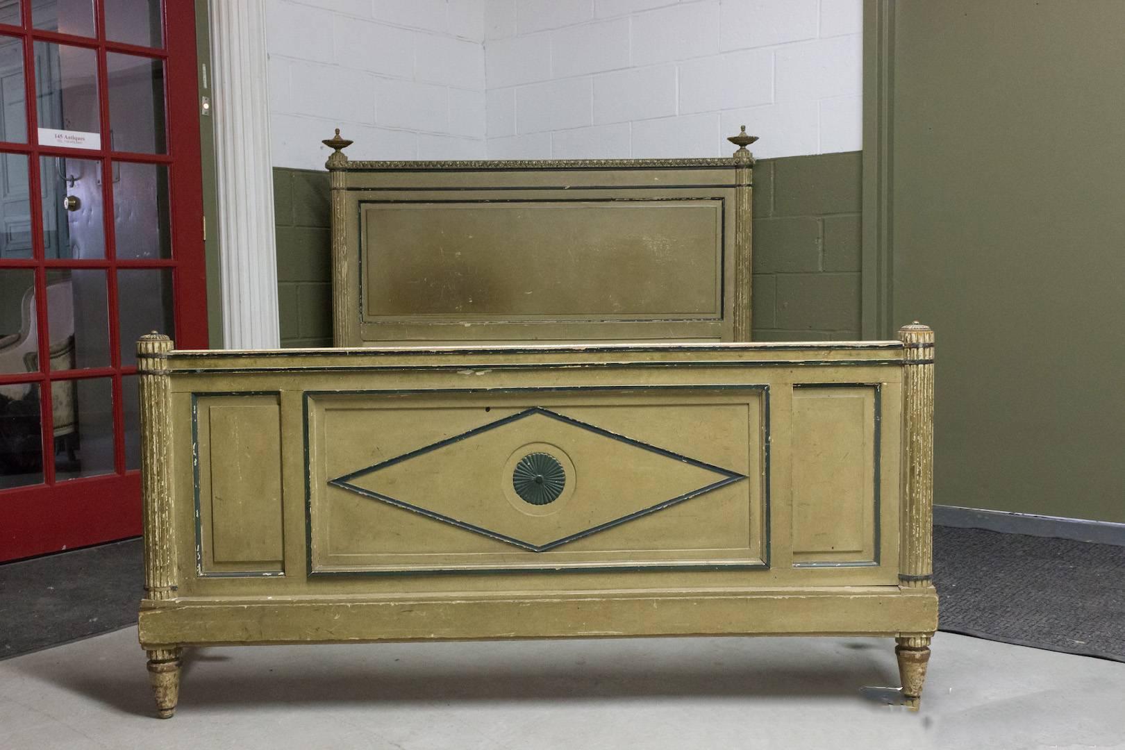 Cama doble francesa, años 40 Madera