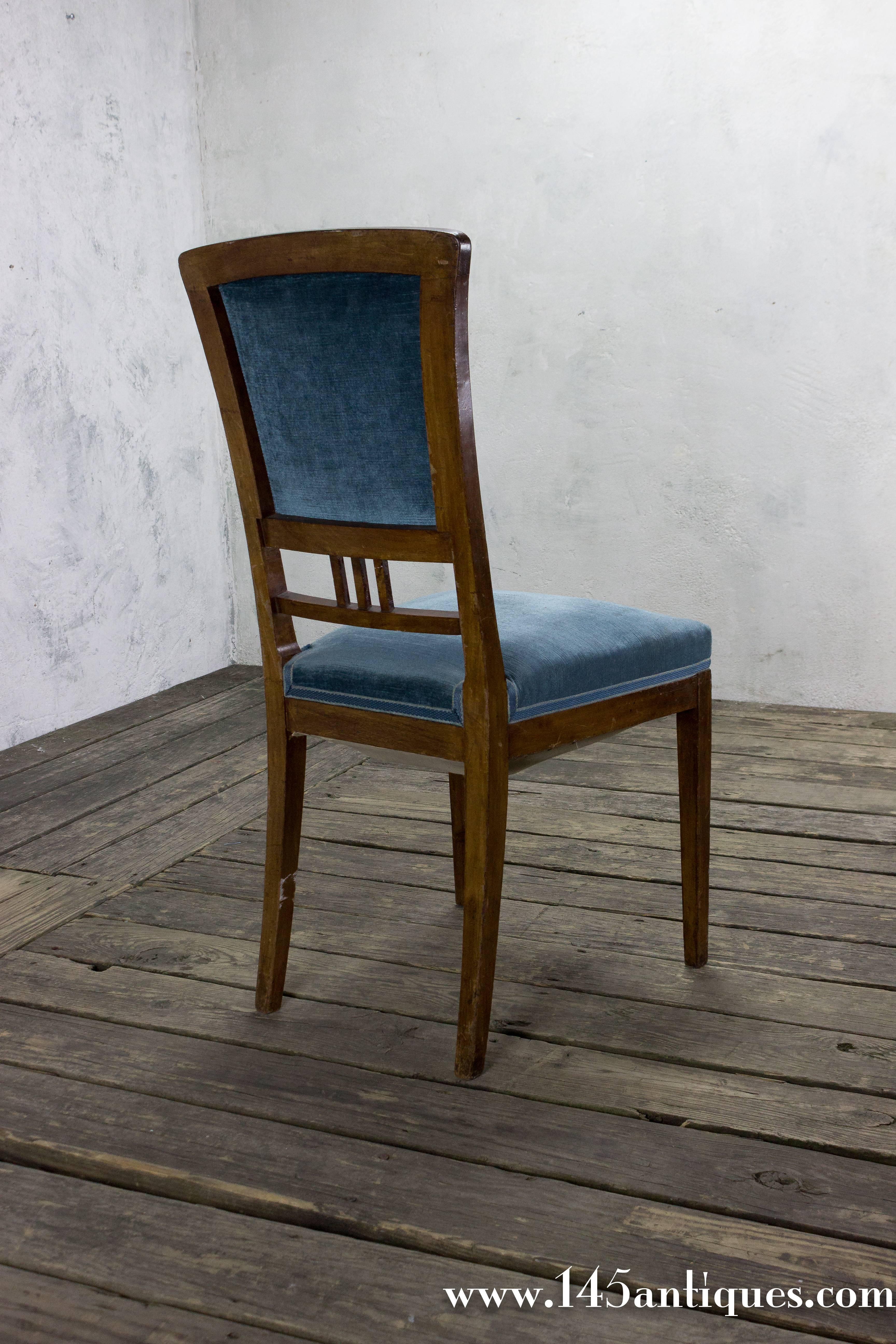 Pair of French, 1920s Mahogany Dining Chairs 1