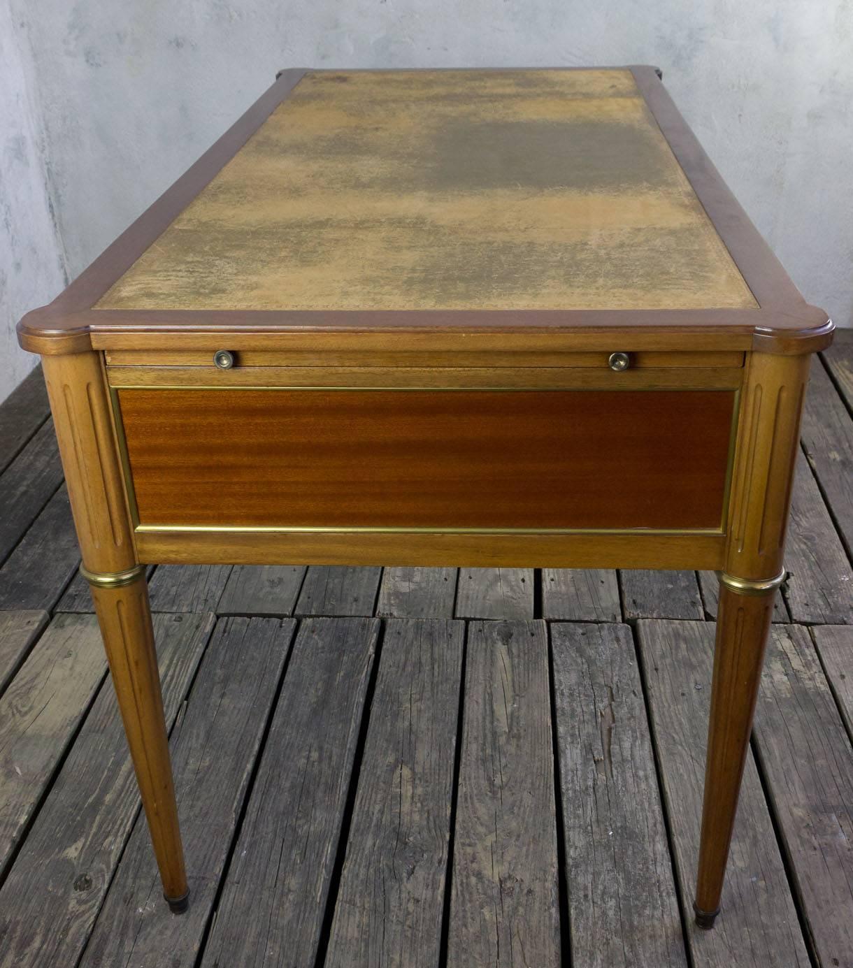 French 1940s Louis XVI Style Mahogany Desk 2