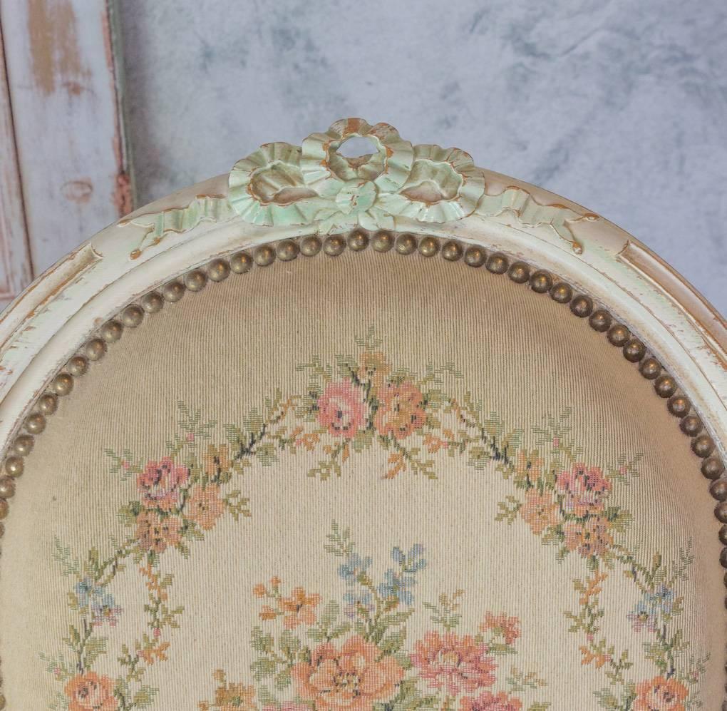 Upholstery Set of Three French 19th Century Louis XVI Style Side Chairs For Sale