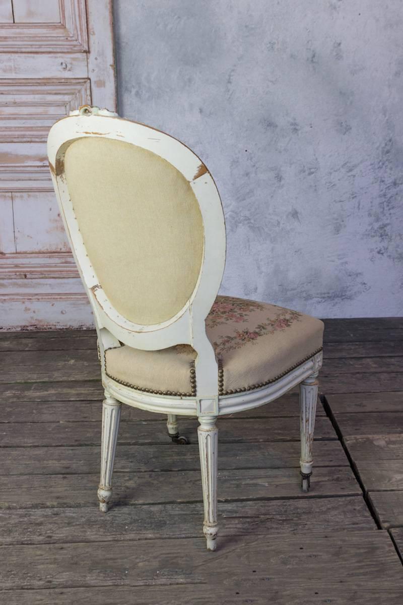 Set of Three French 19th Century Louis XVI Style Side Chairs For Sale 2