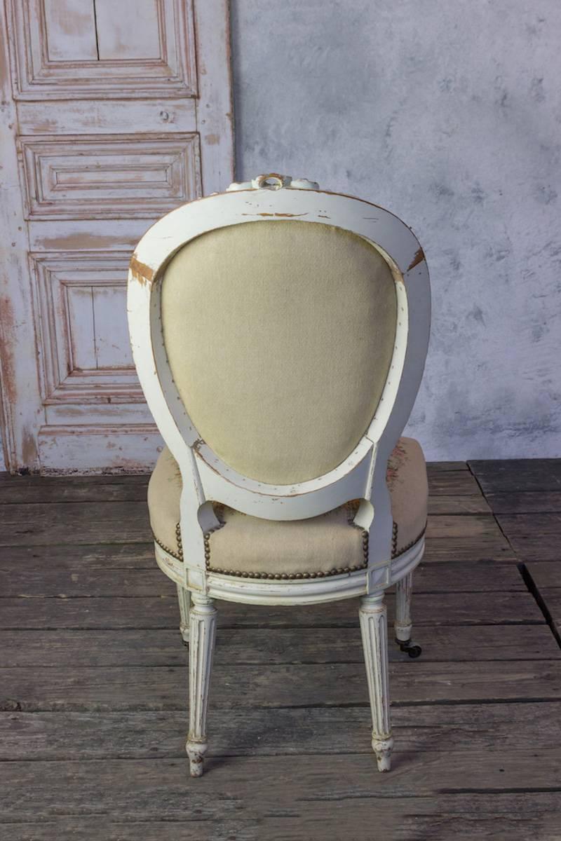 Set of Three French 19th Century Louis XVI Style Side Chairs For Sale 3