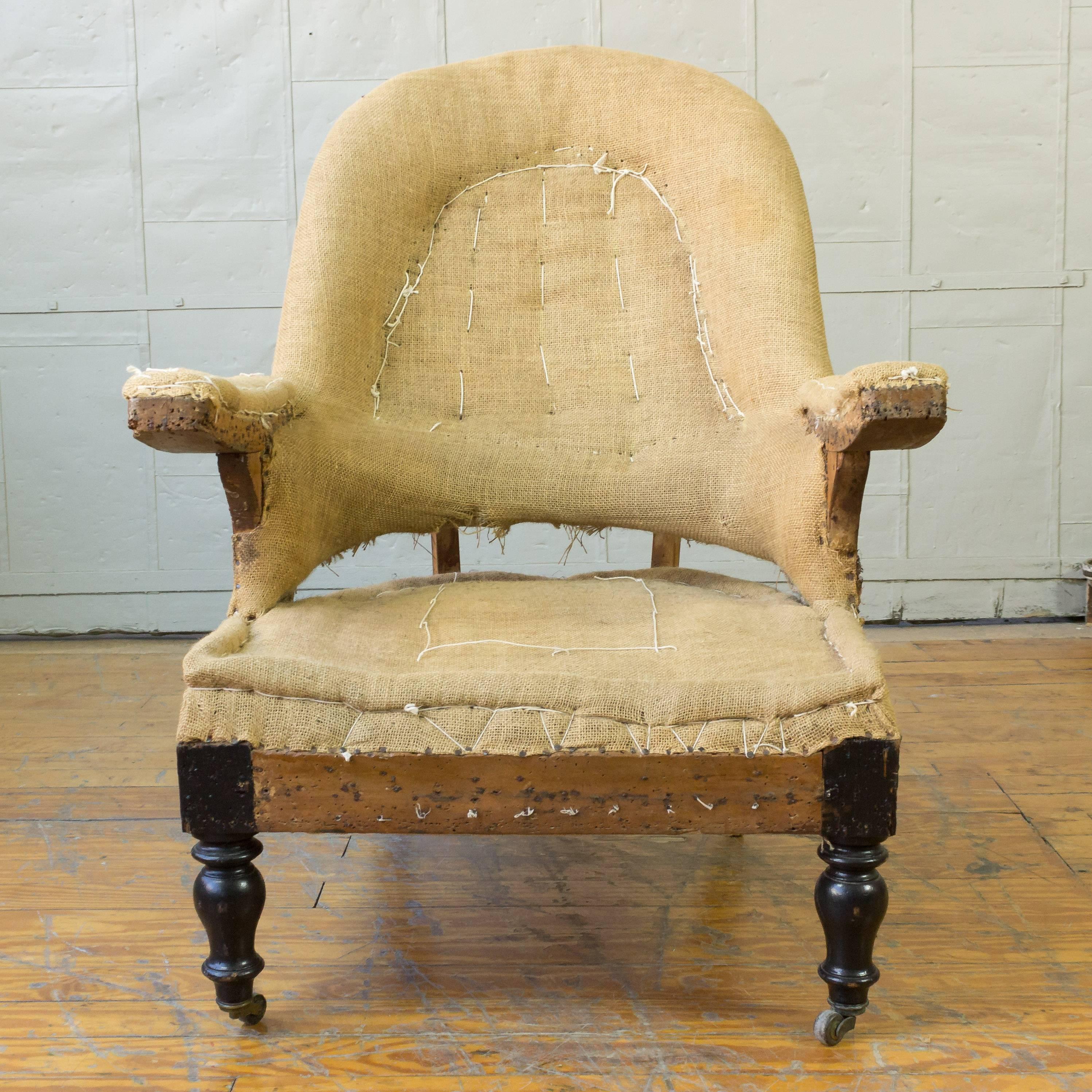 19th Century French Napoleon III Armchair In Good Condition In Buchanan, NY