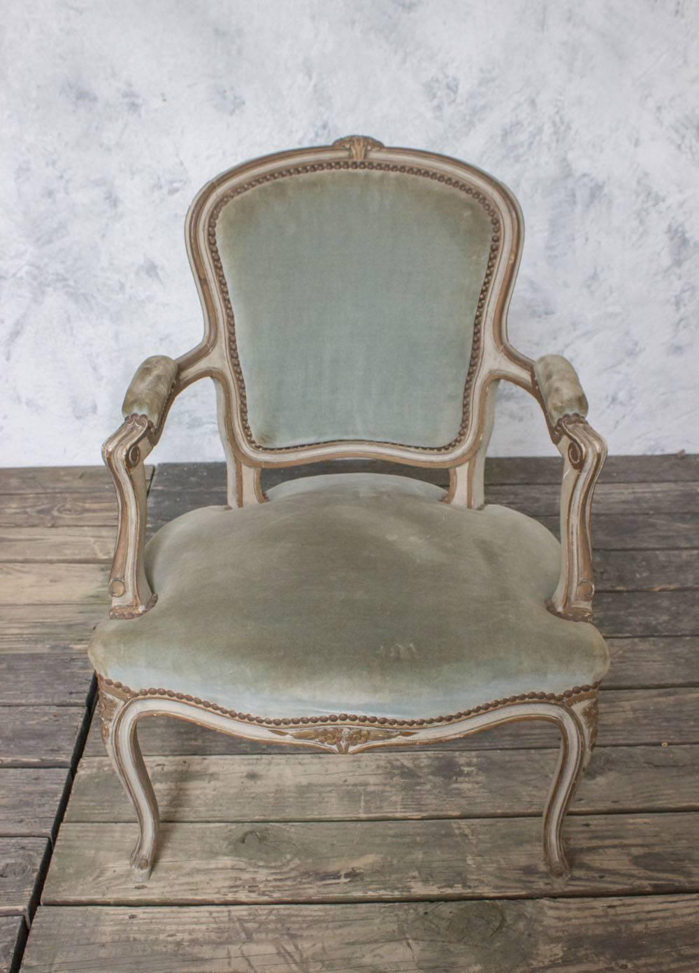 Pair of French Louis XV Style Armchair 1
