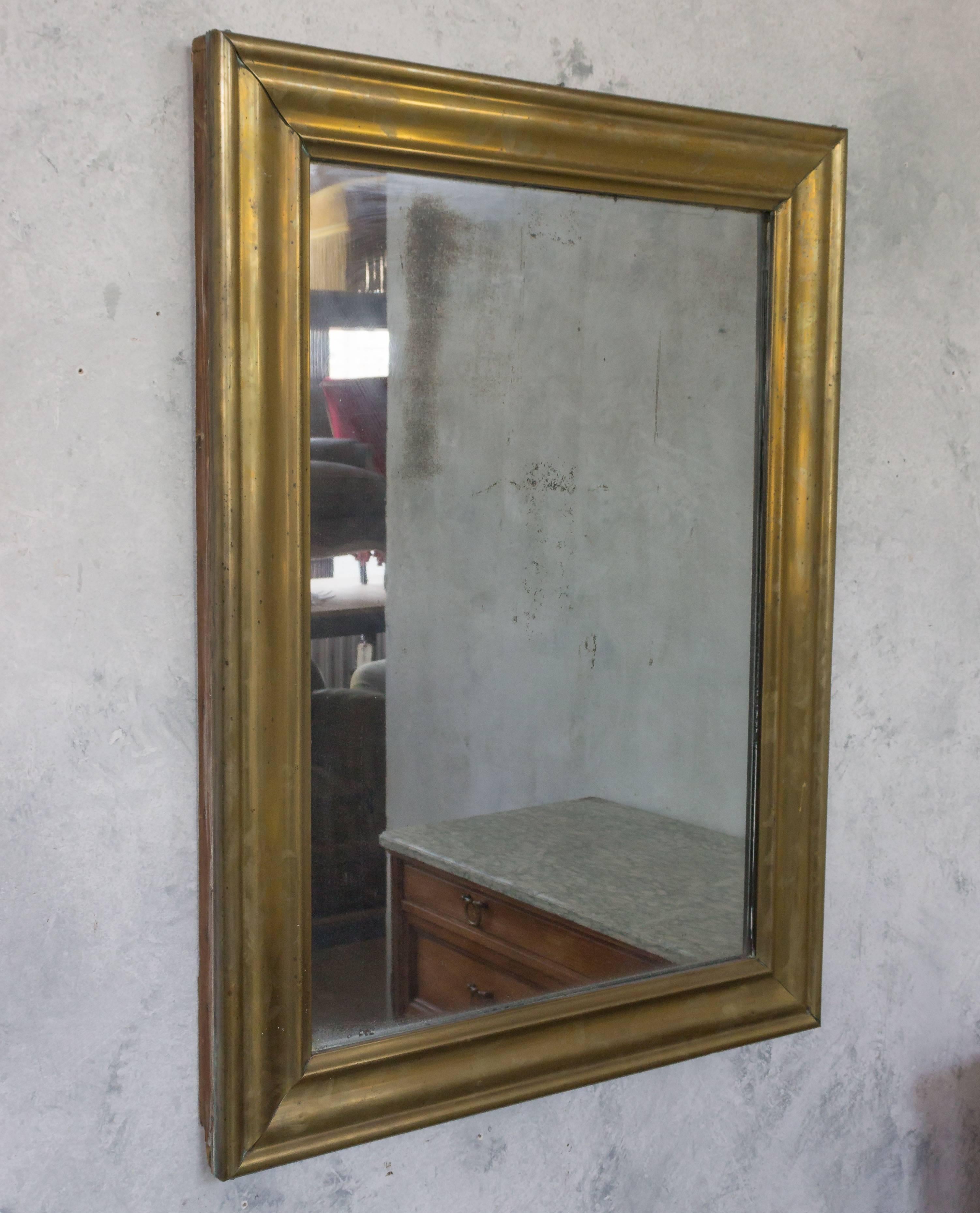 brass framed mirror