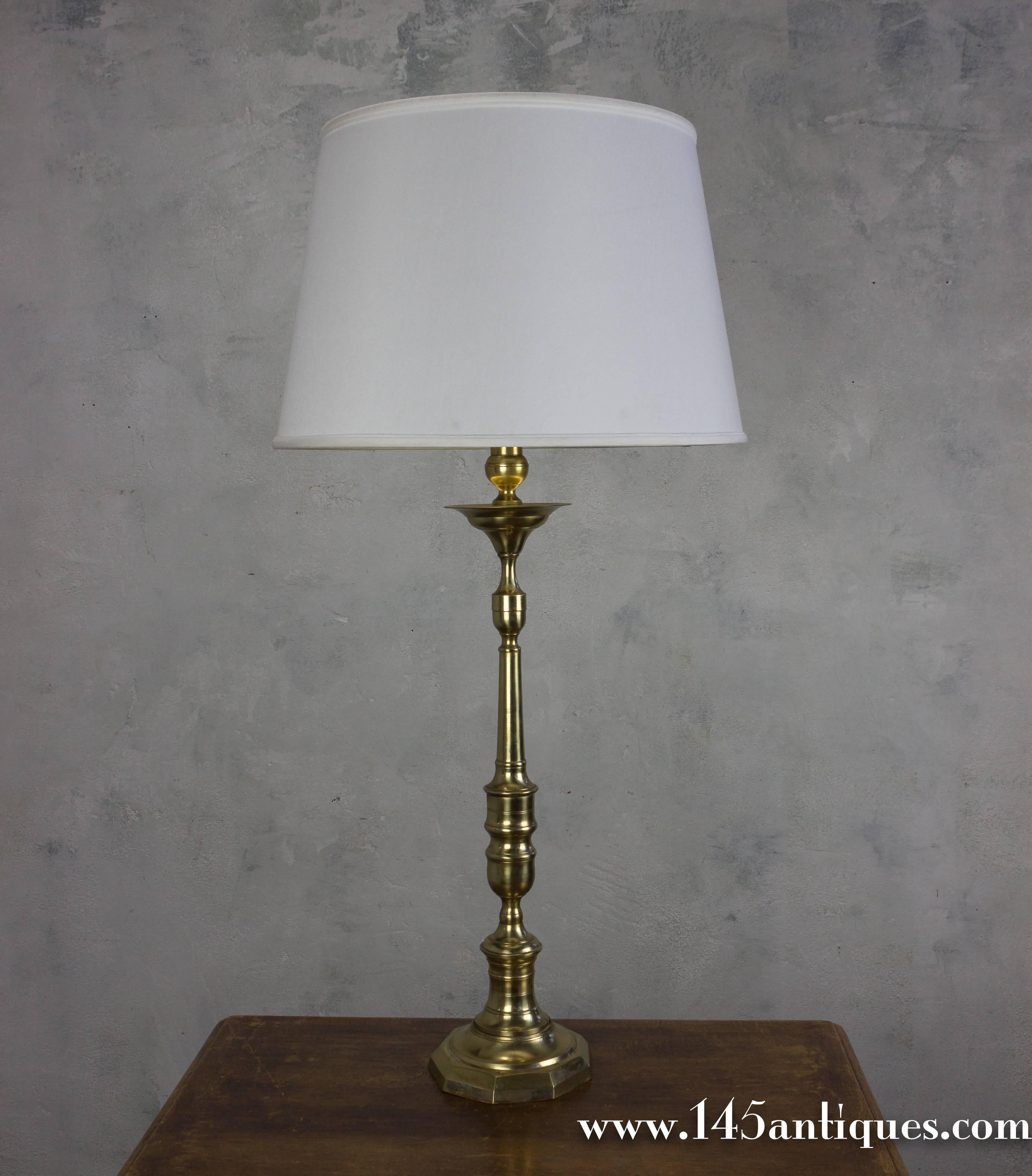 tall brass lamp