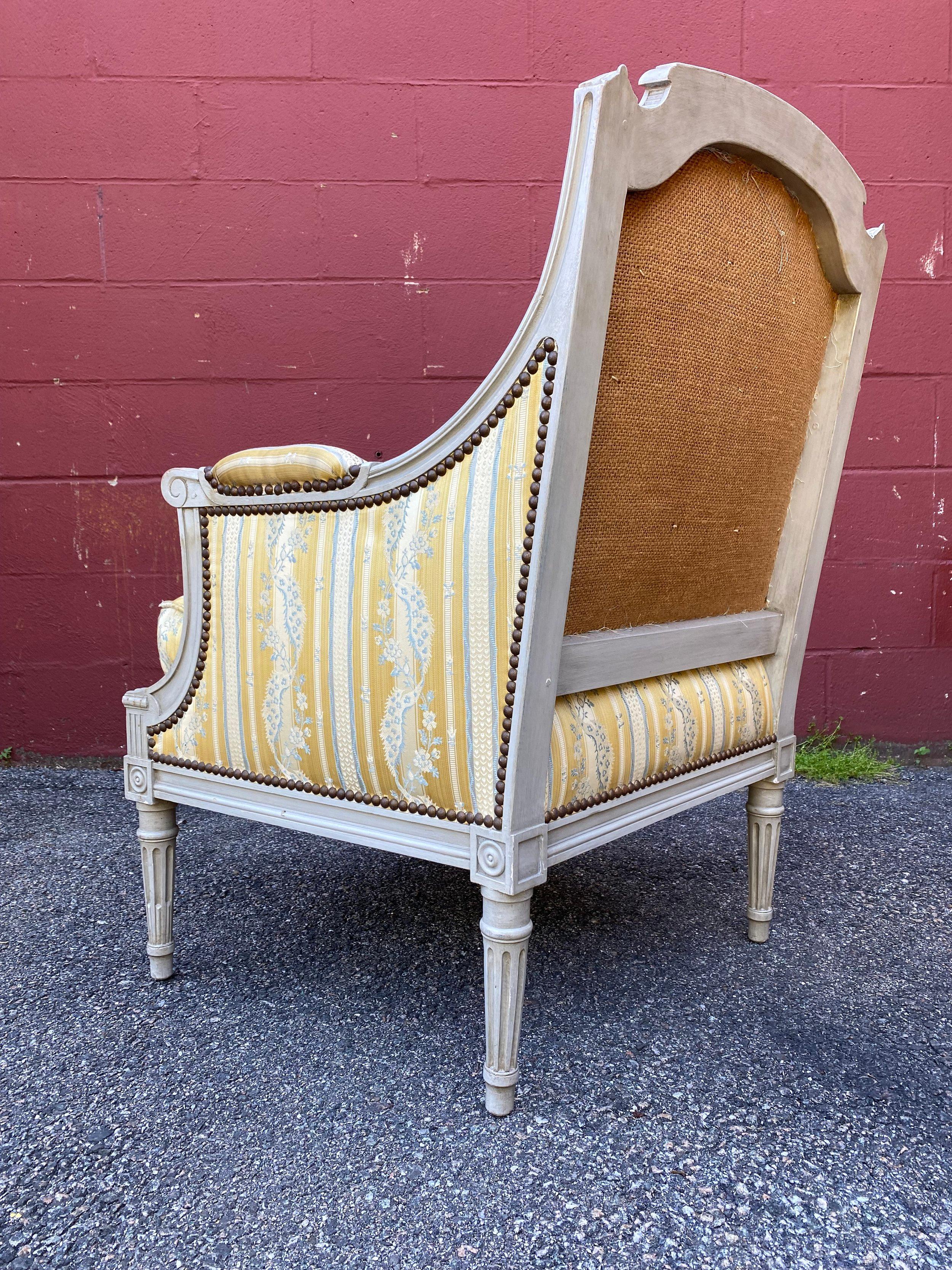 Pair of French Louis XVI Style Armchairs For Sale 6