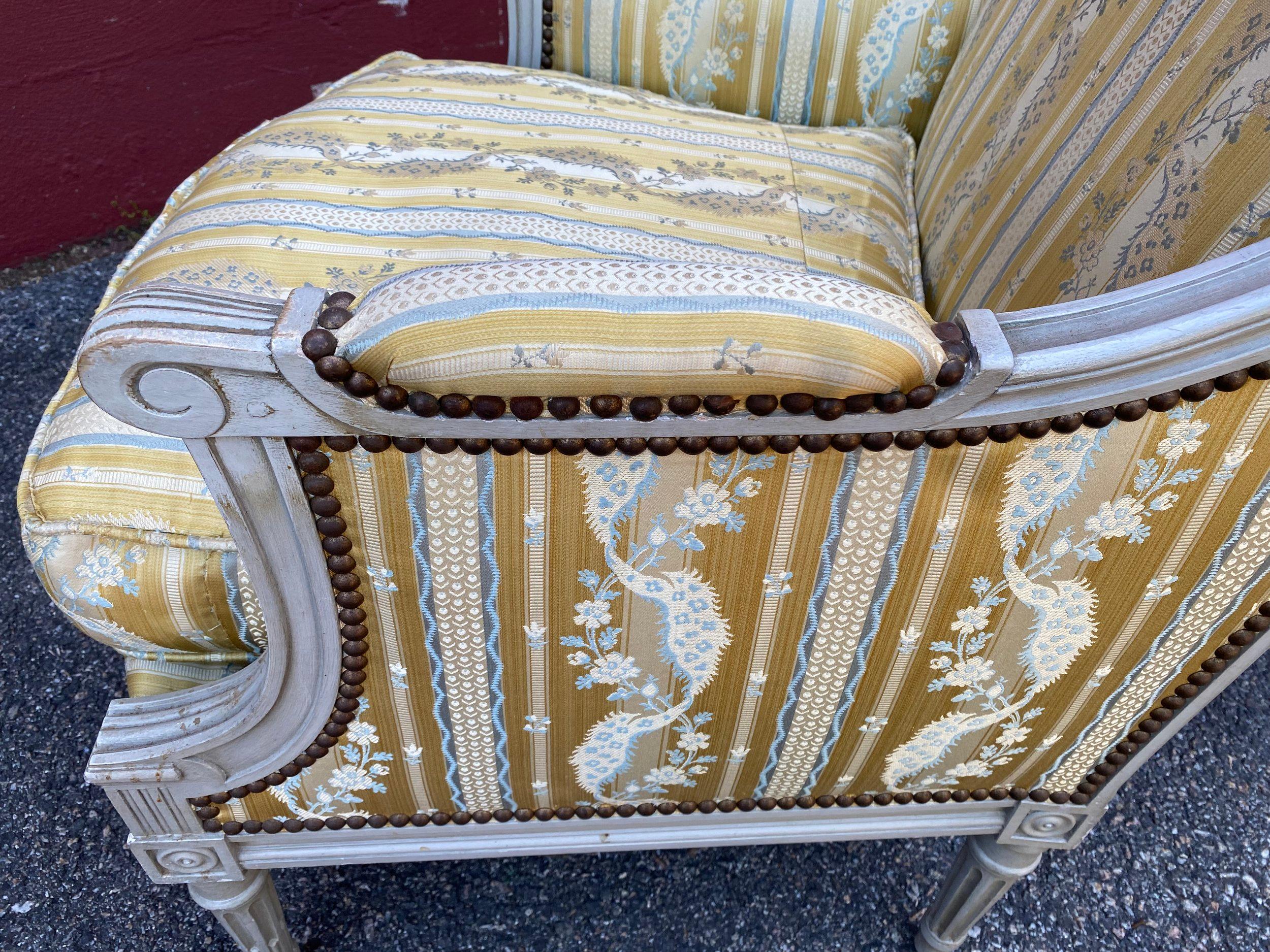 Pair of French Louis XVI Style Armchairs For Sale 7