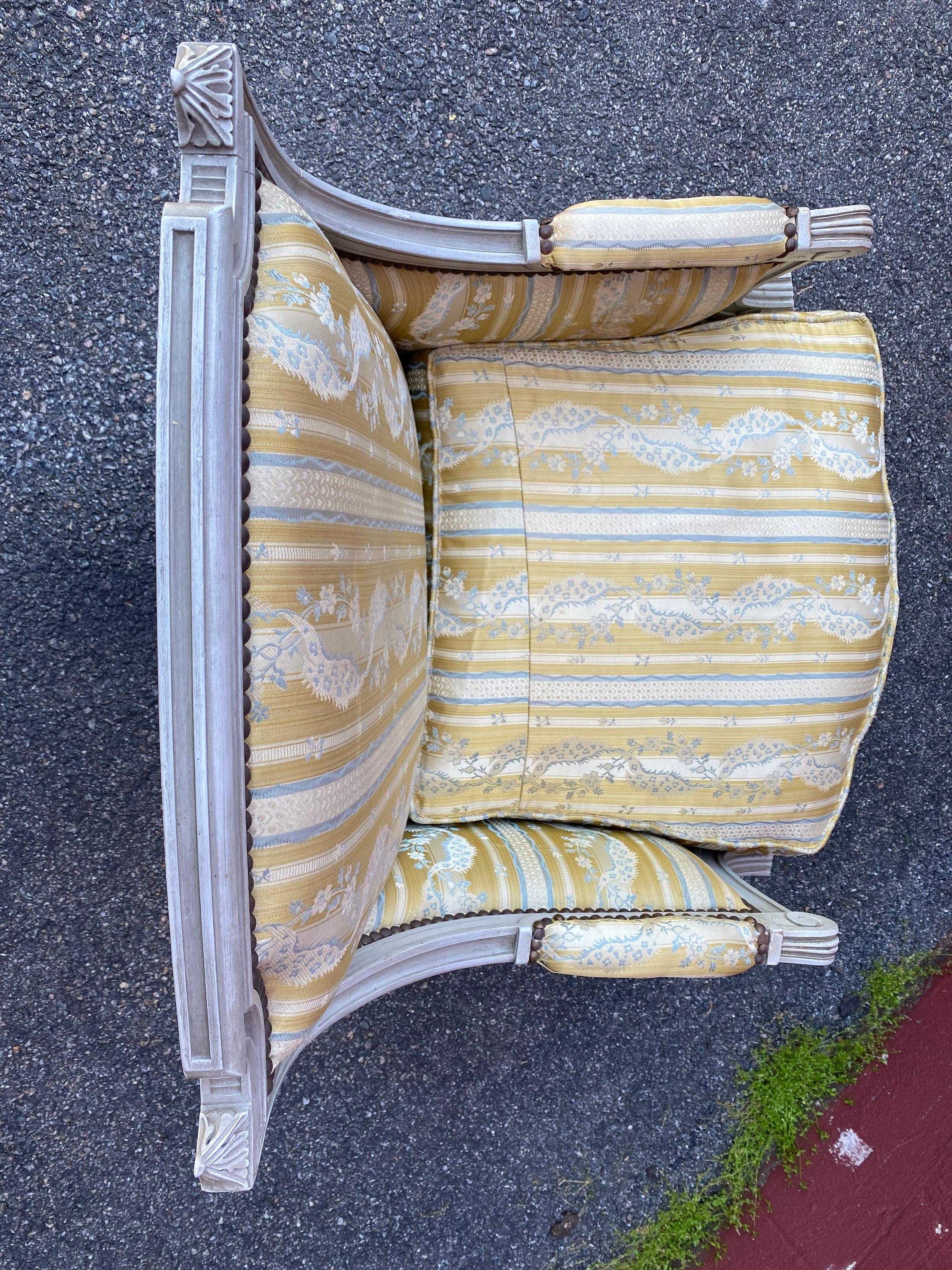 Pair of French Louis XVI Style Armchairs For Sale 8