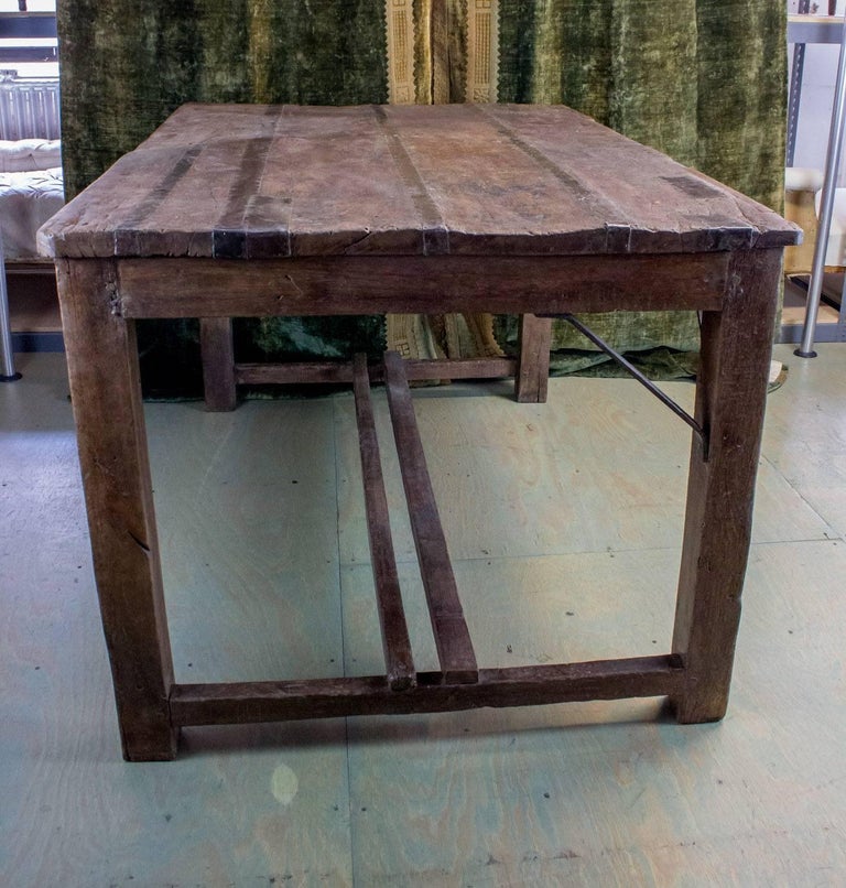 Large French Industrial Work Table at 1stDibs large work table, work