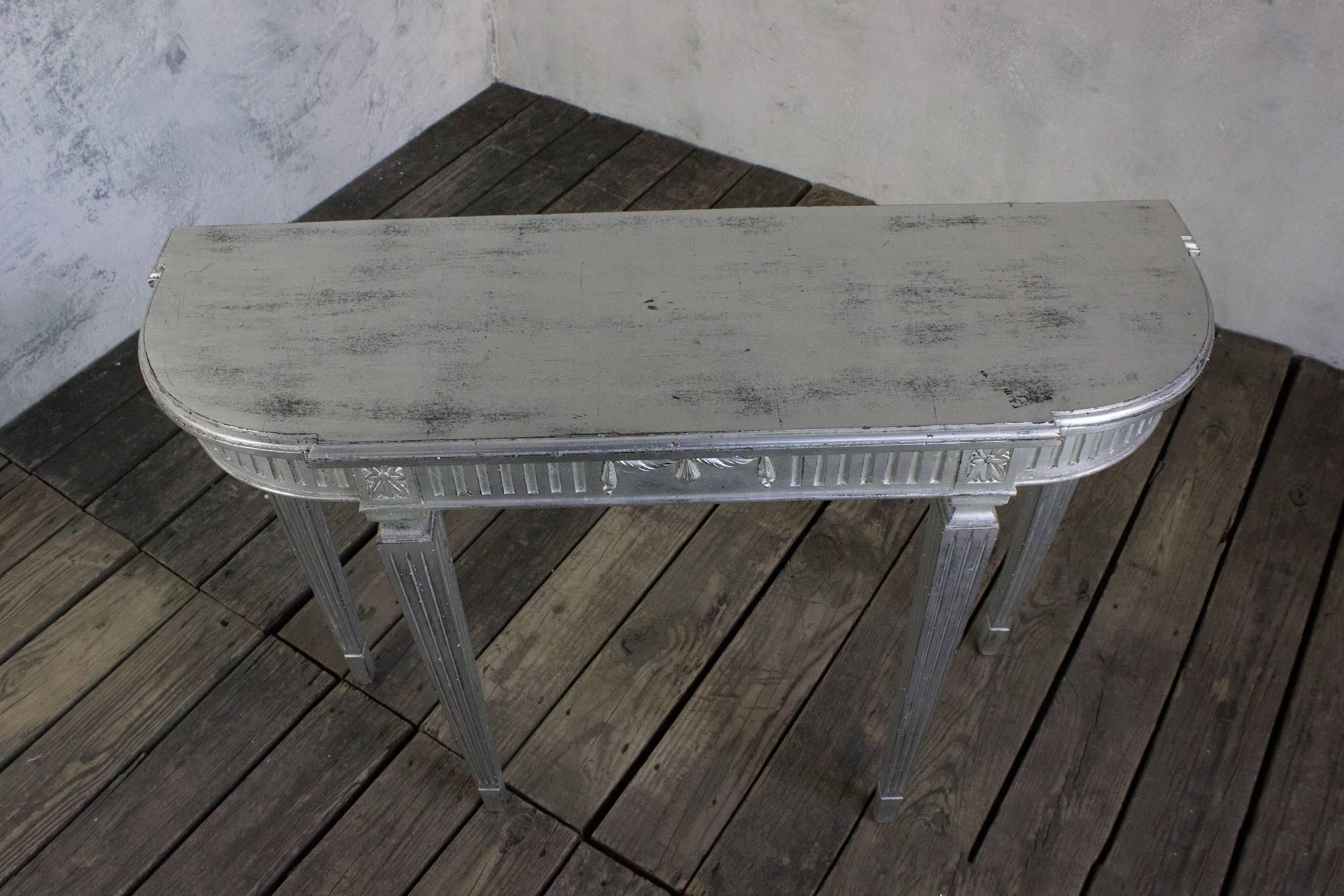 Silvered Neoclassical Style Console 2