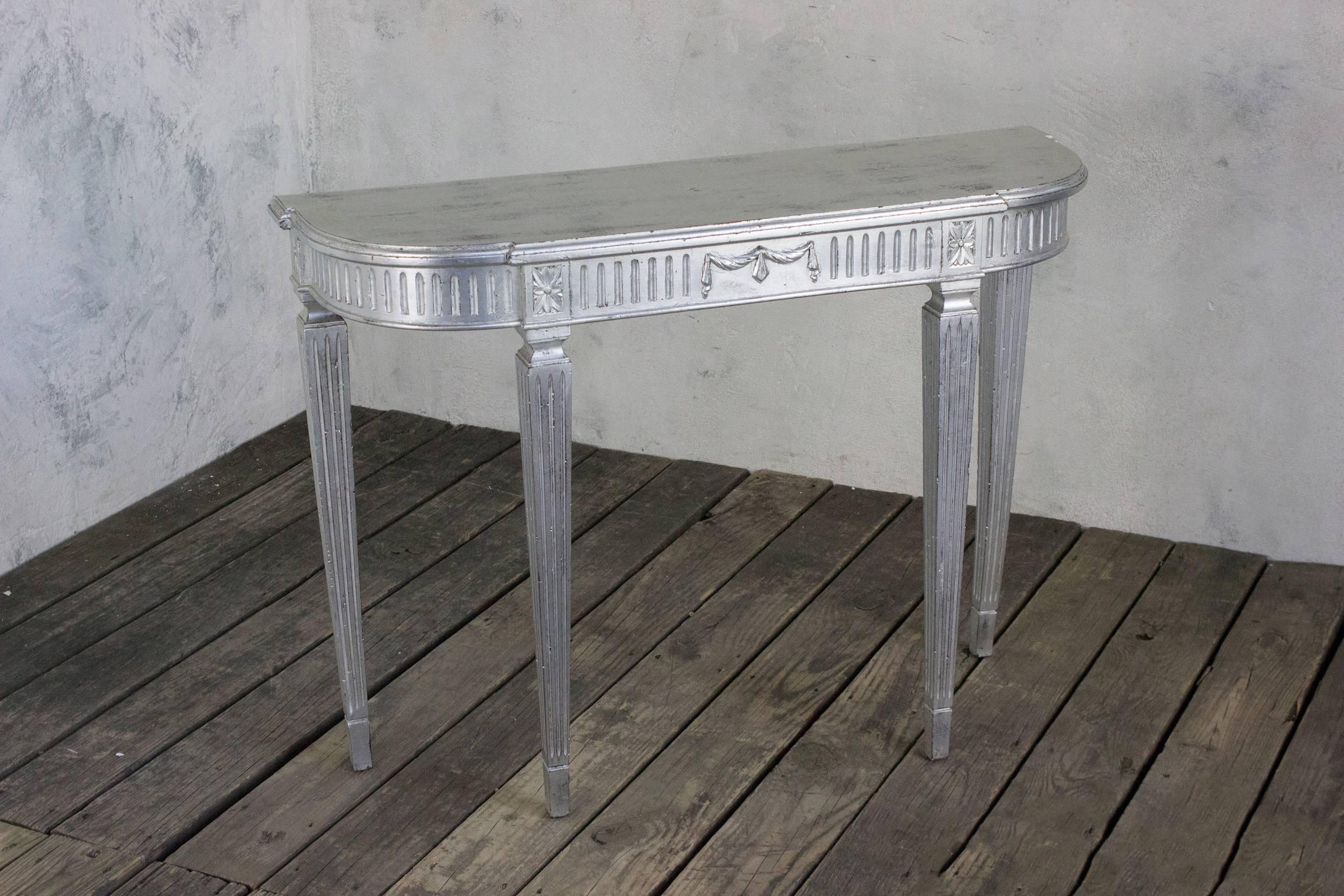 Silvered Neoclassical Style Console 4