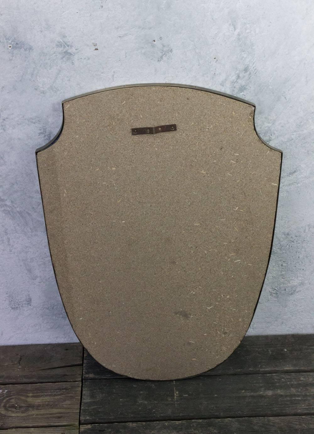 Midcentury Italian Shield Shape Mirror In Good Condition In Buchanan, NY