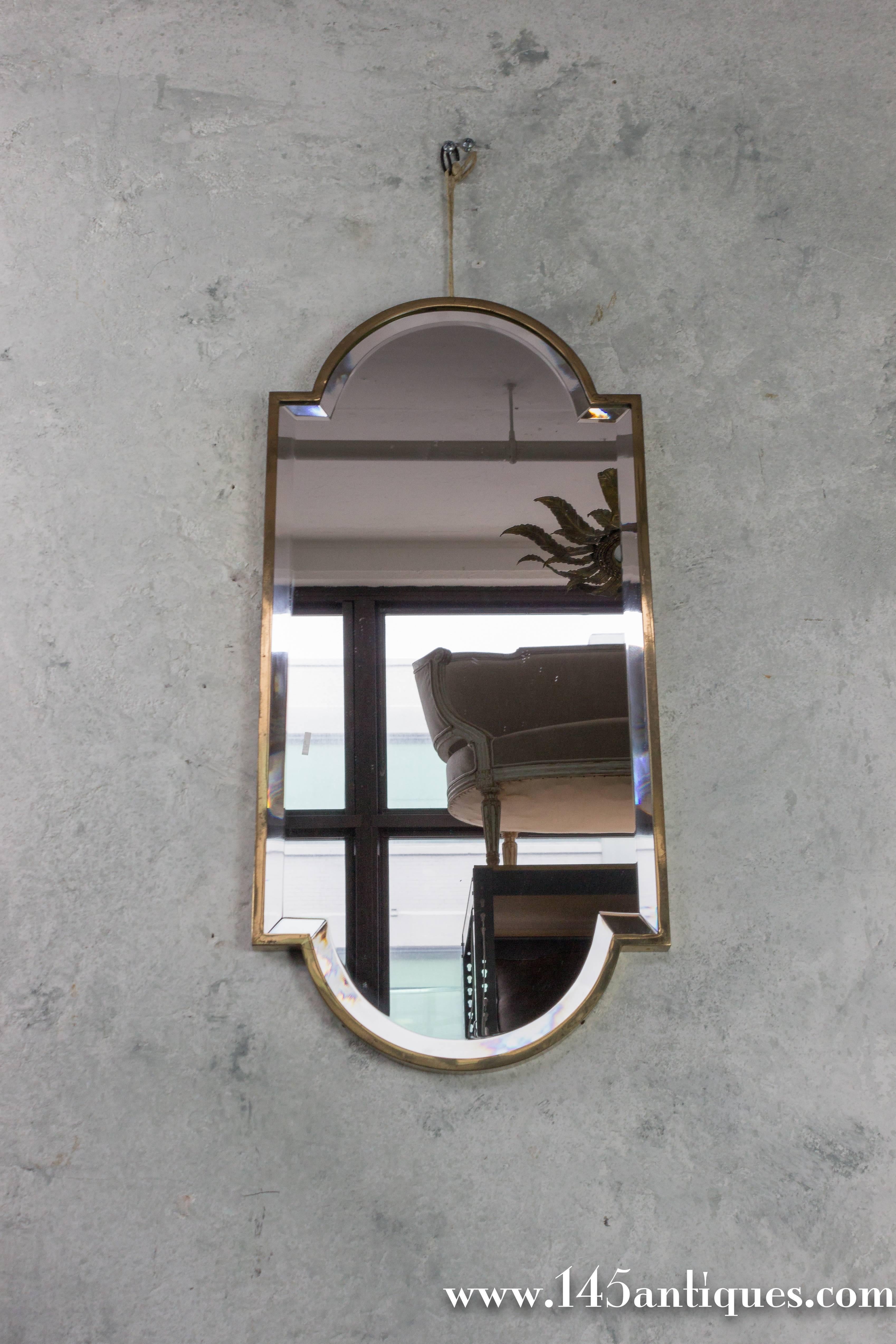 Mid-Century Modern Quatrefoil Shaped Modern Italian Mirror
