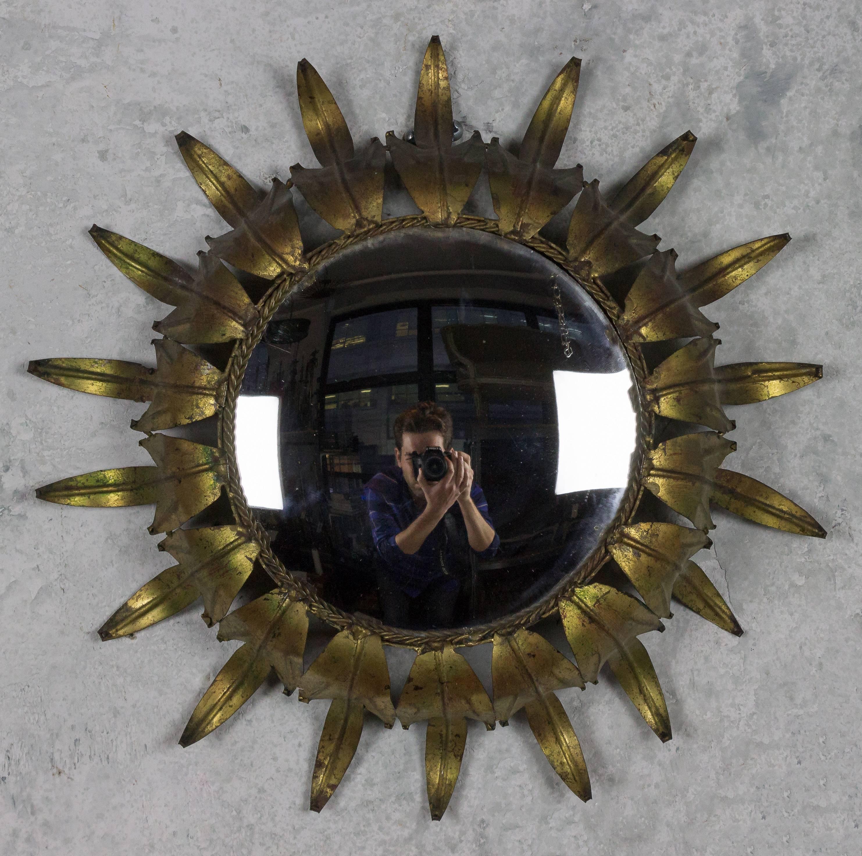 Spanish Sunburst Mirror with Convex Glass 3