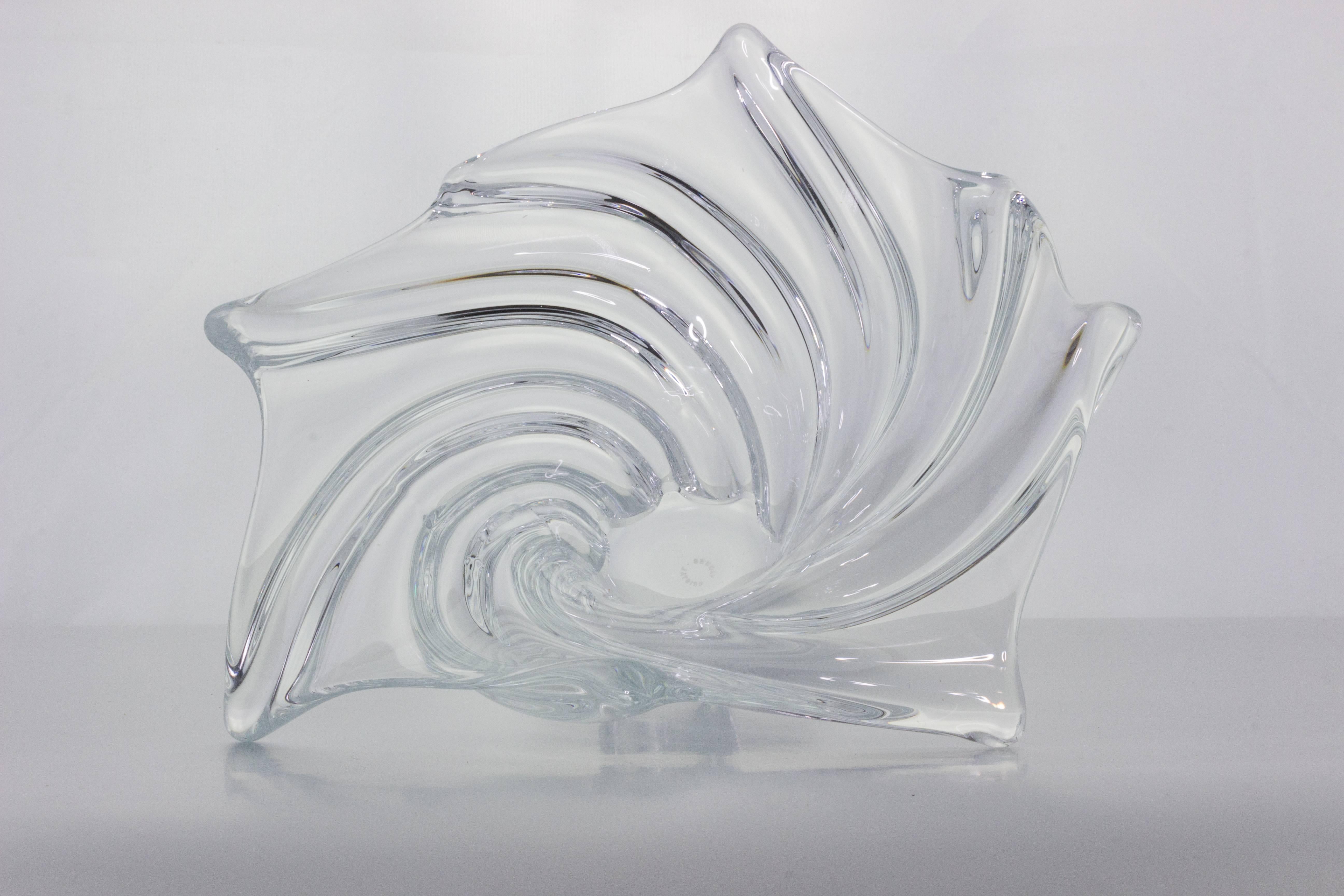 Milieu du XXe siècle Bol en cristal Vannes des années 1950 en vente