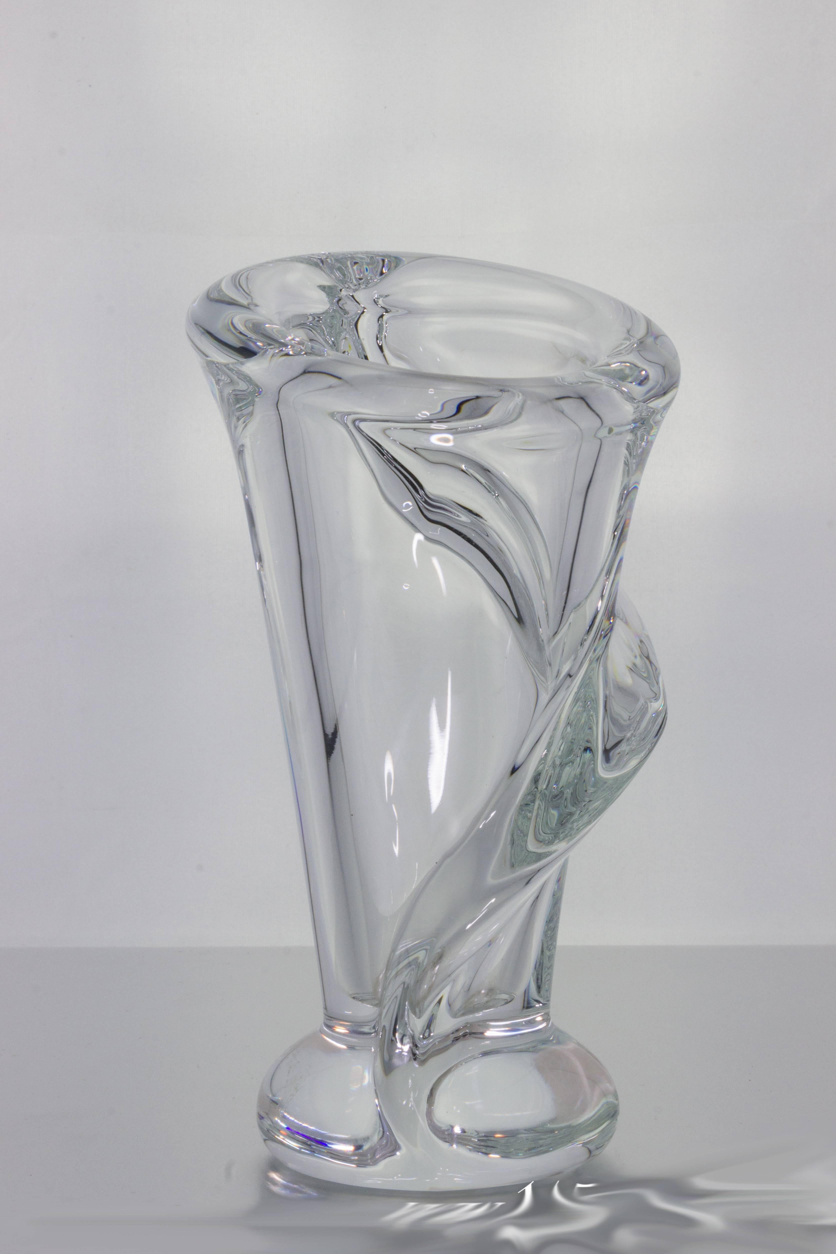 Beautiful Pair of Small French Crystal Vases 3