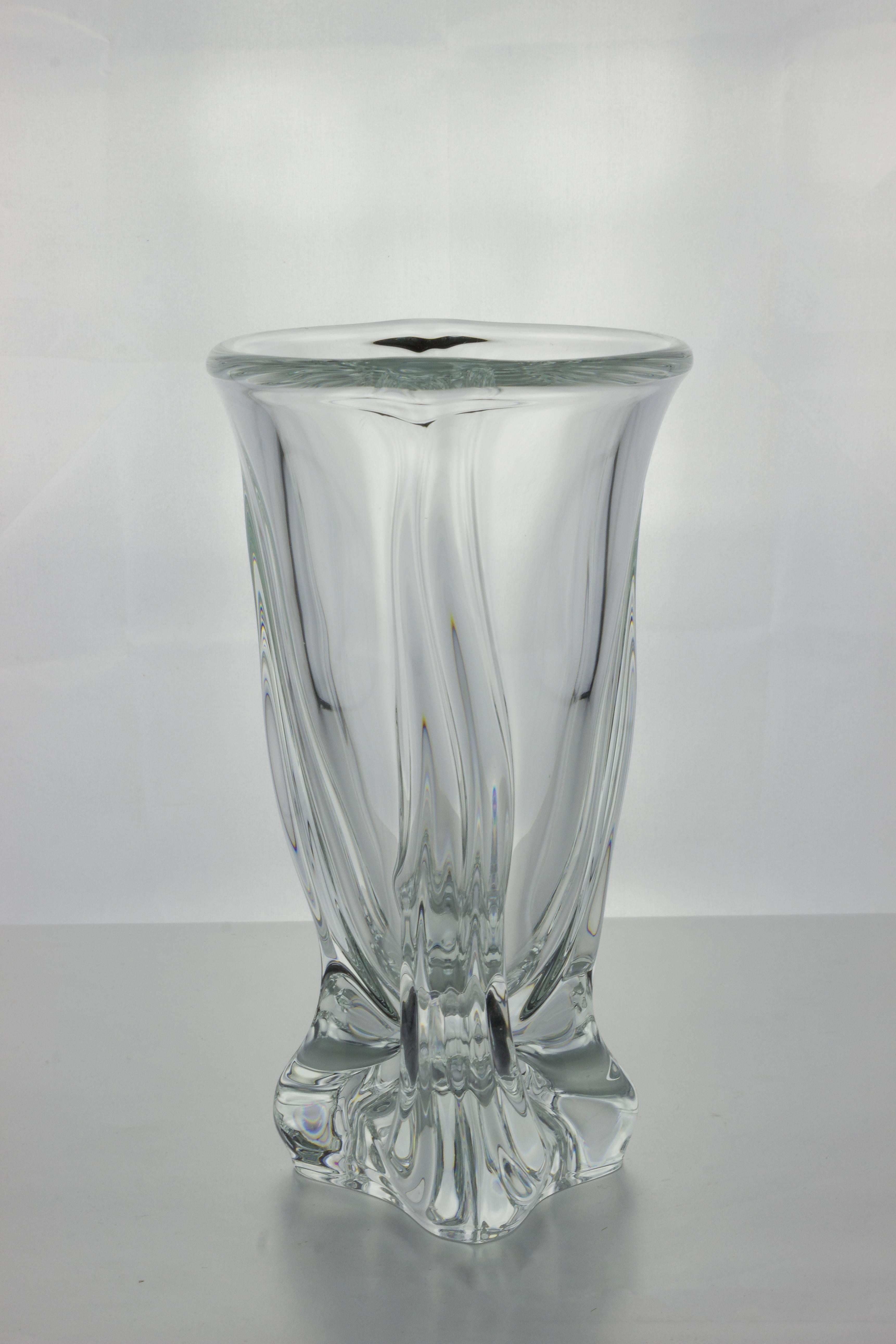Pair of Vannes Crystal Vases 1