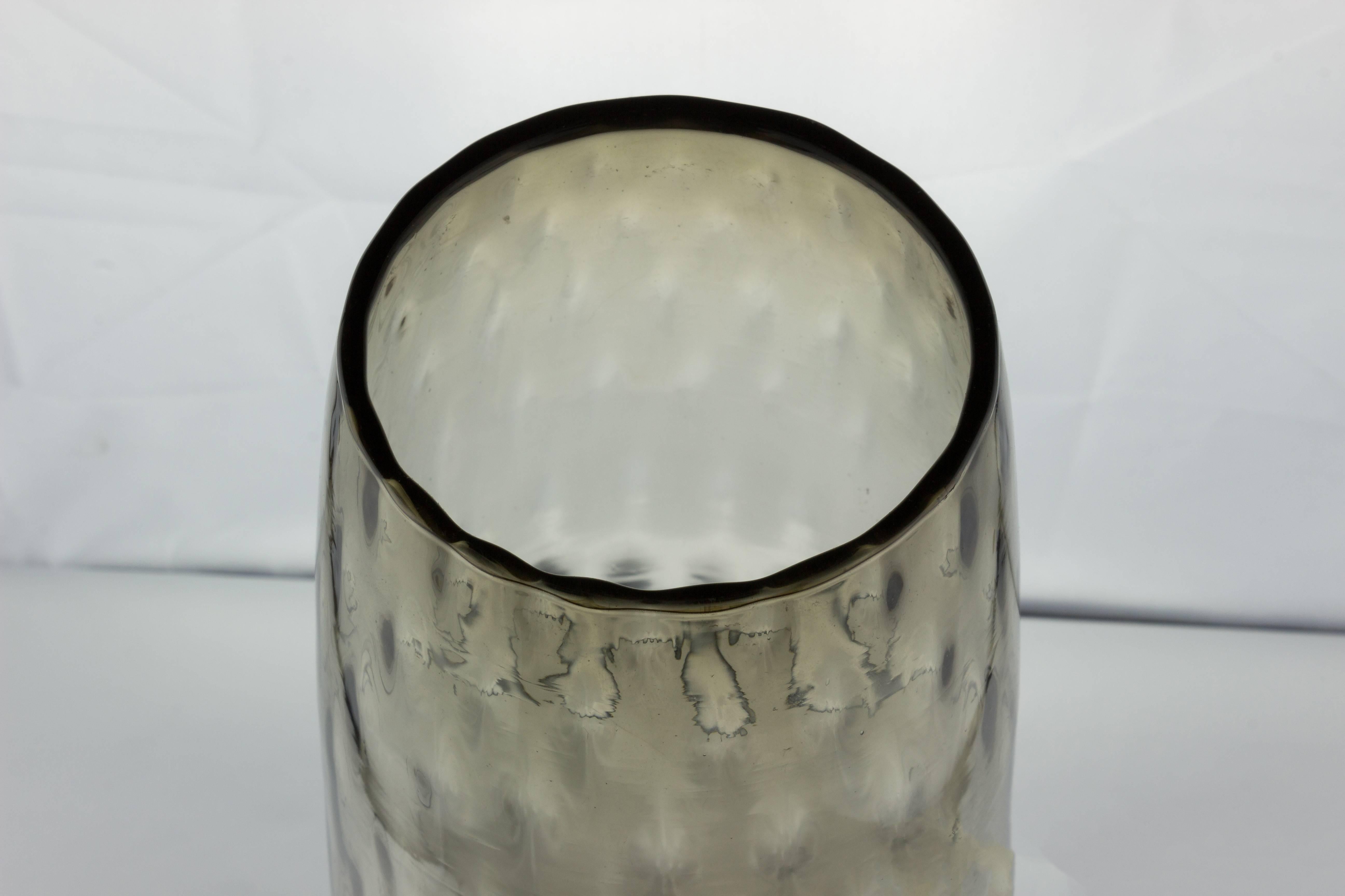 Mid Century Grey Empoli Vase In Excellent Condition In Buchanan, NY