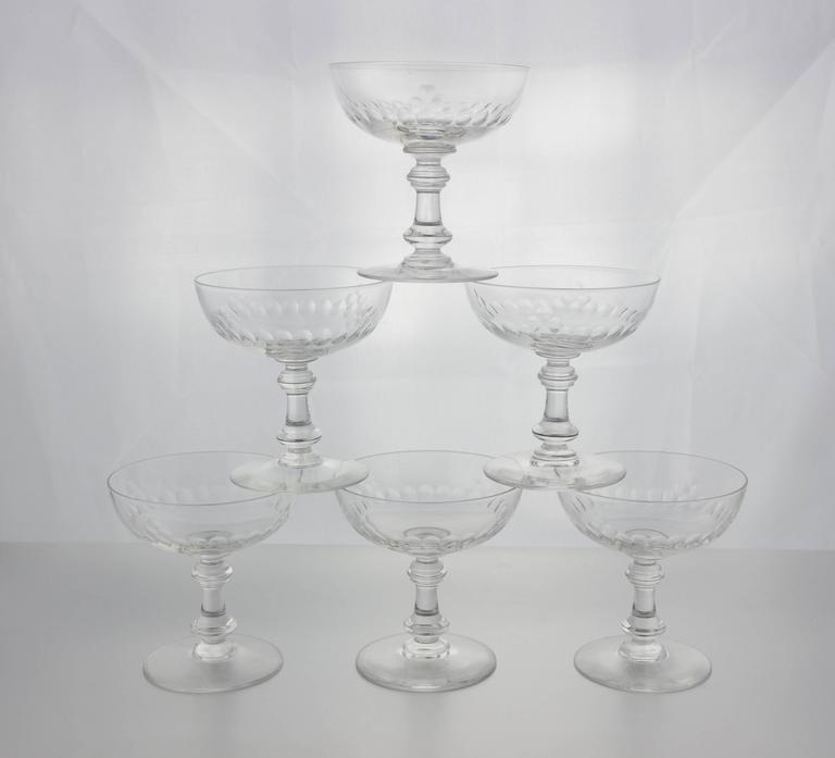 1930s French Crystal Glassware 24Piece Set at 1stdibs