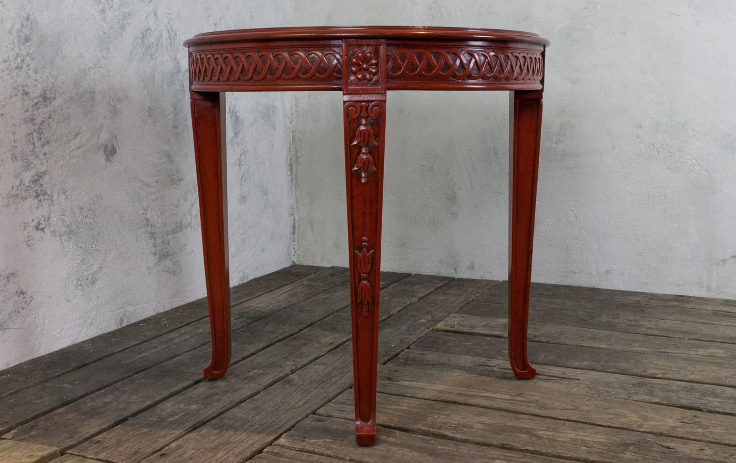 American Chinese Modern Style Round End Table For Sale