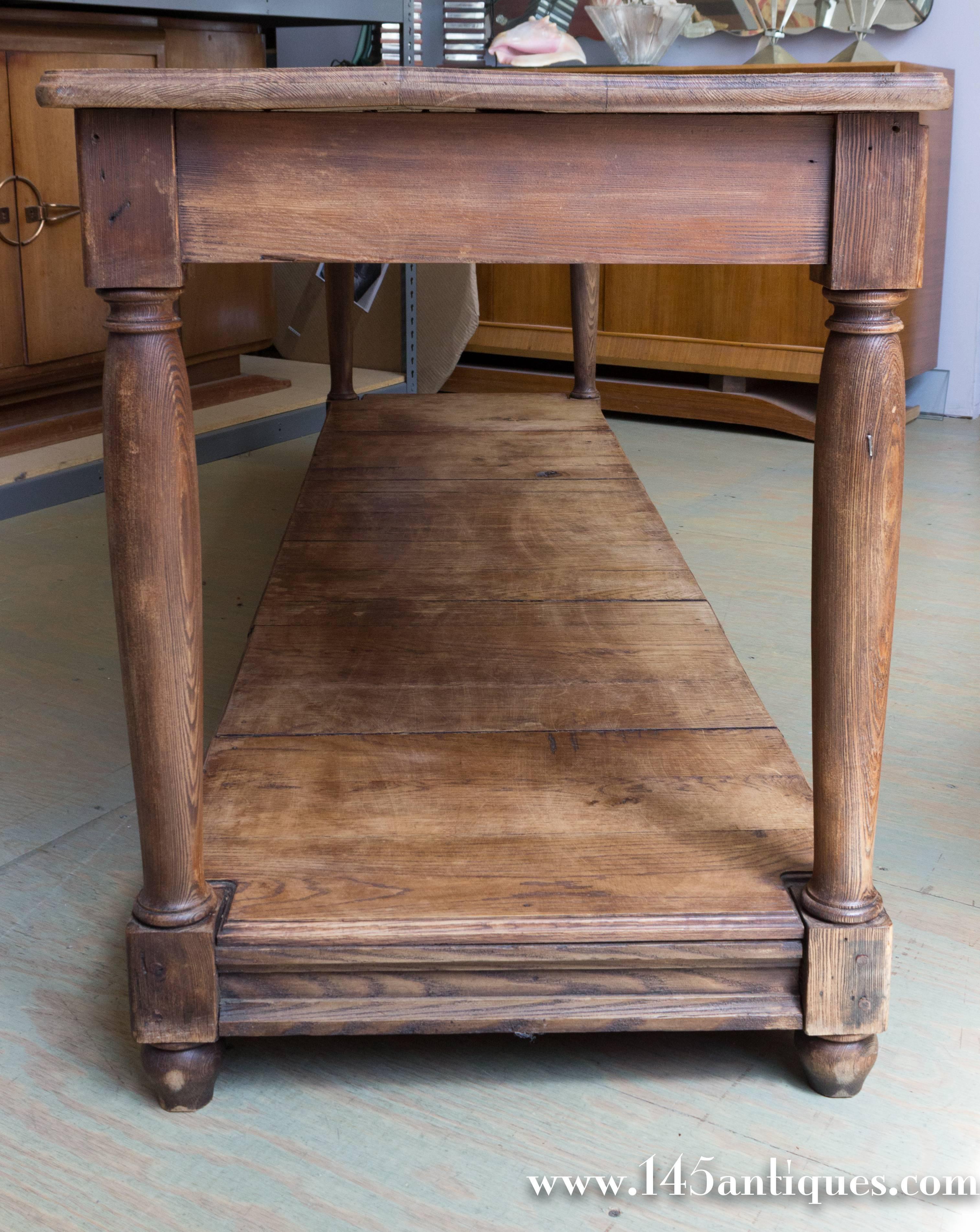 French 19th Century Pine Draper's Table 1