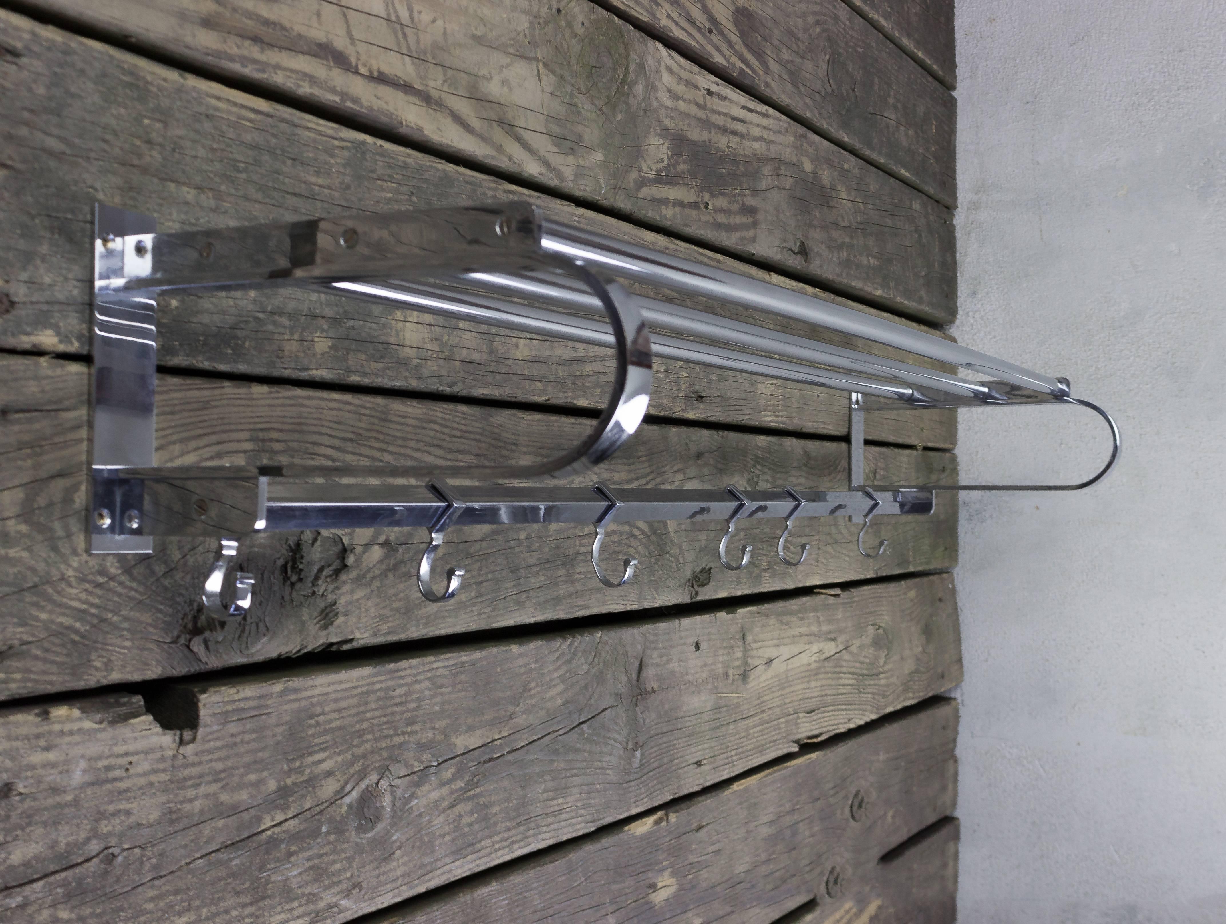 1930s French Chrome Coat Rack In Good Condition In Buchanan, NY