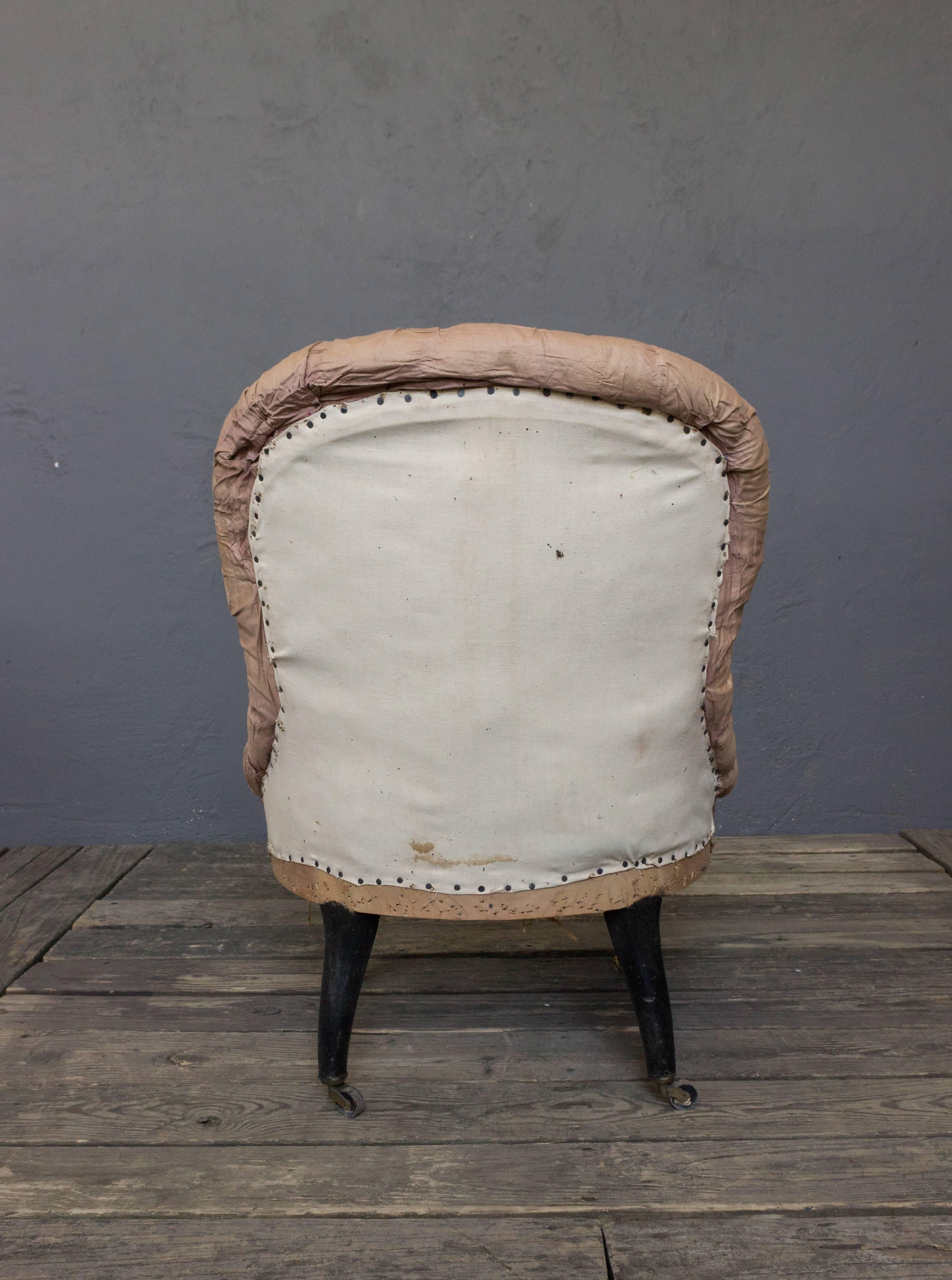 Pair of French 19th Century Slipper Chairs 3