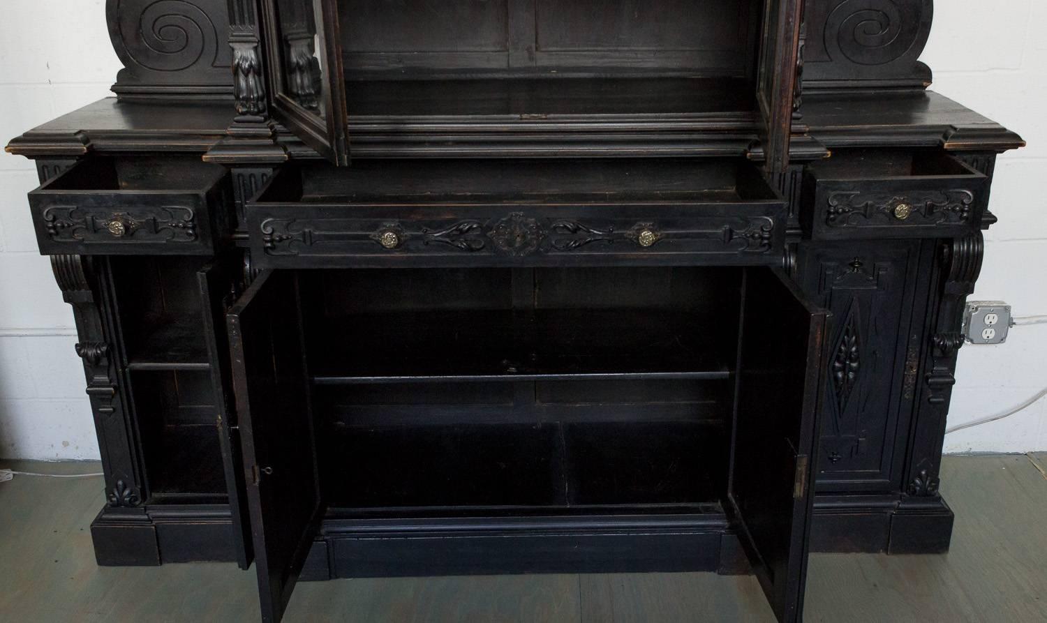 Napoleon III Large and Unusual French 19th Century Bookcase For Sale
