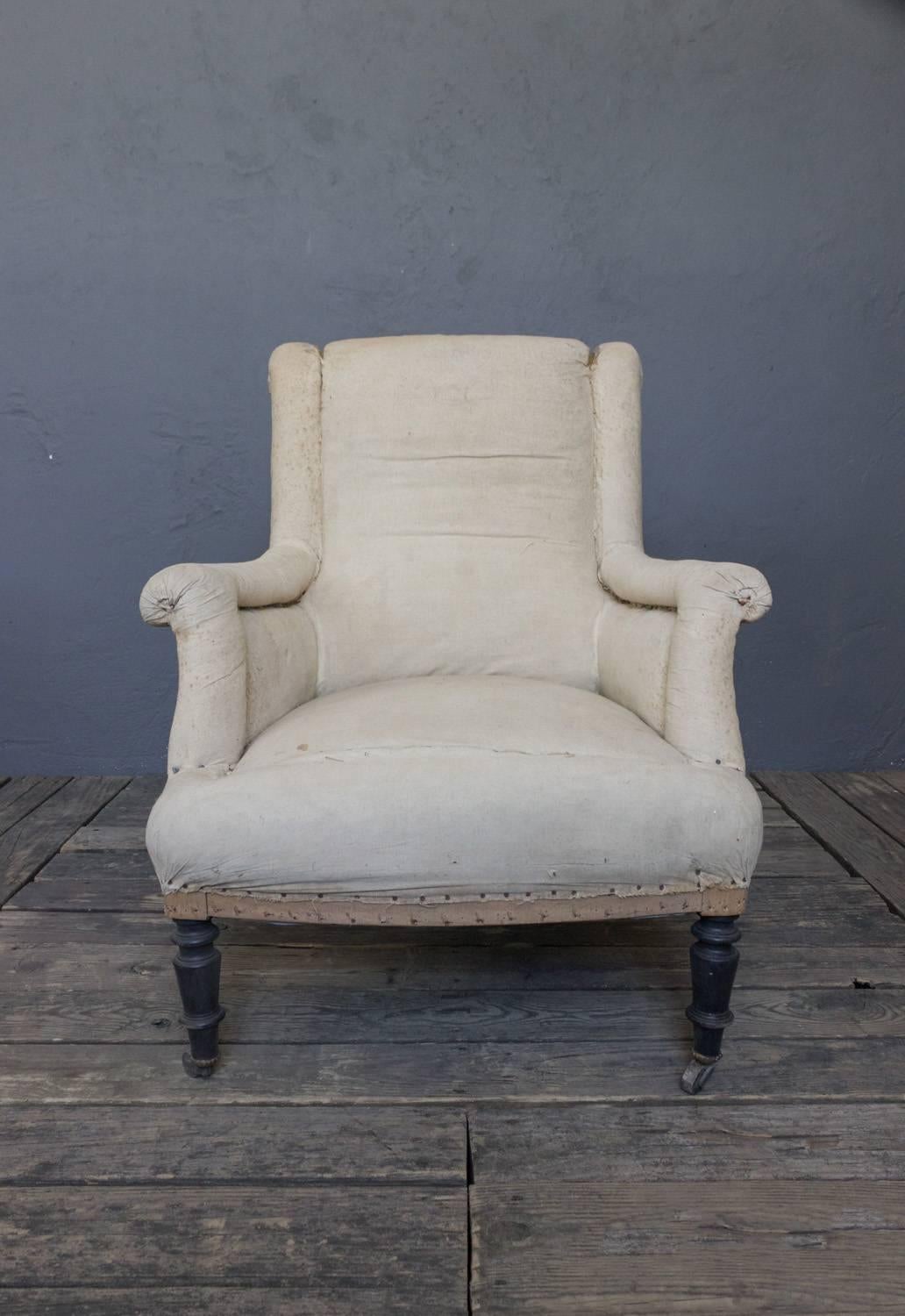 Pair of French 19th Century Napoleon III Scrolled Armchairs In Good Condition In Buchanan, NY