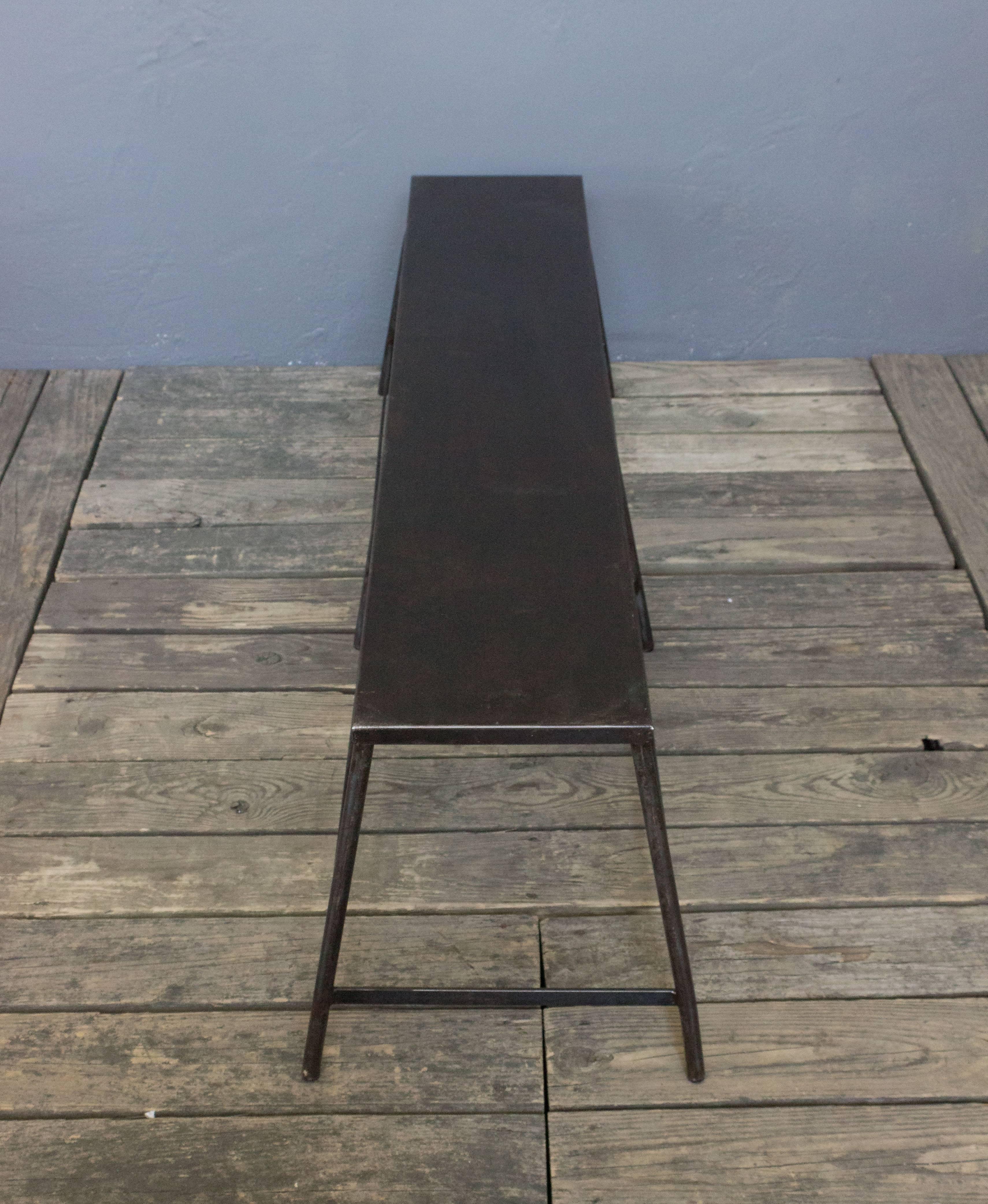 French Industrial Metal Bench 2