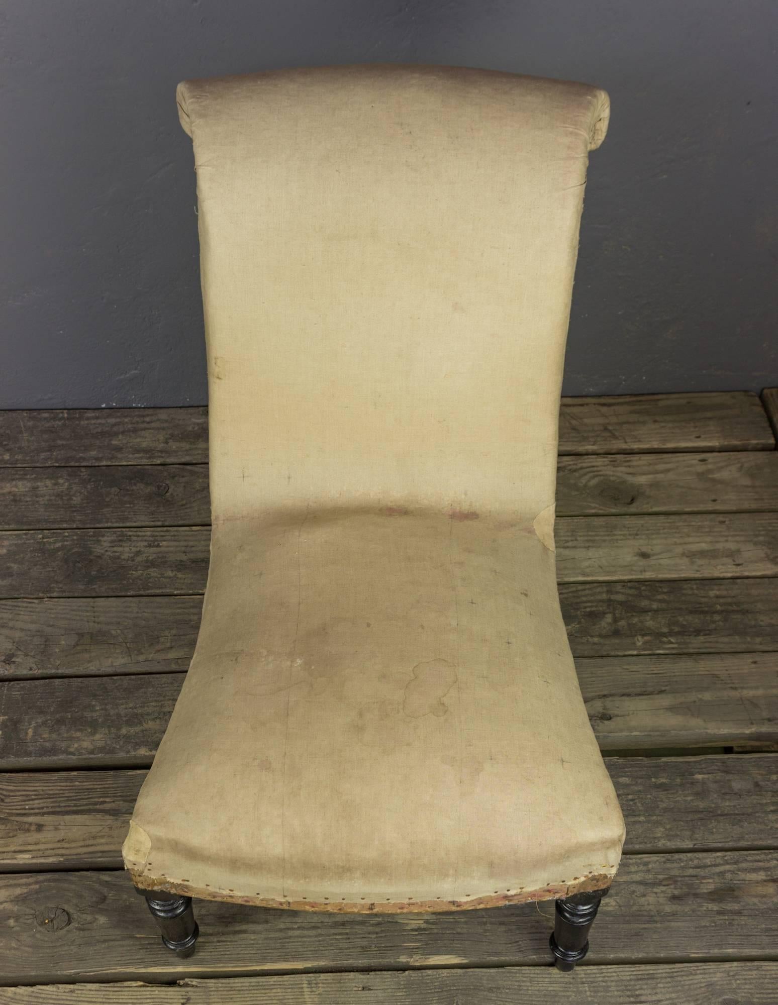French 19th Century Napoleon III Slipper Chair 2