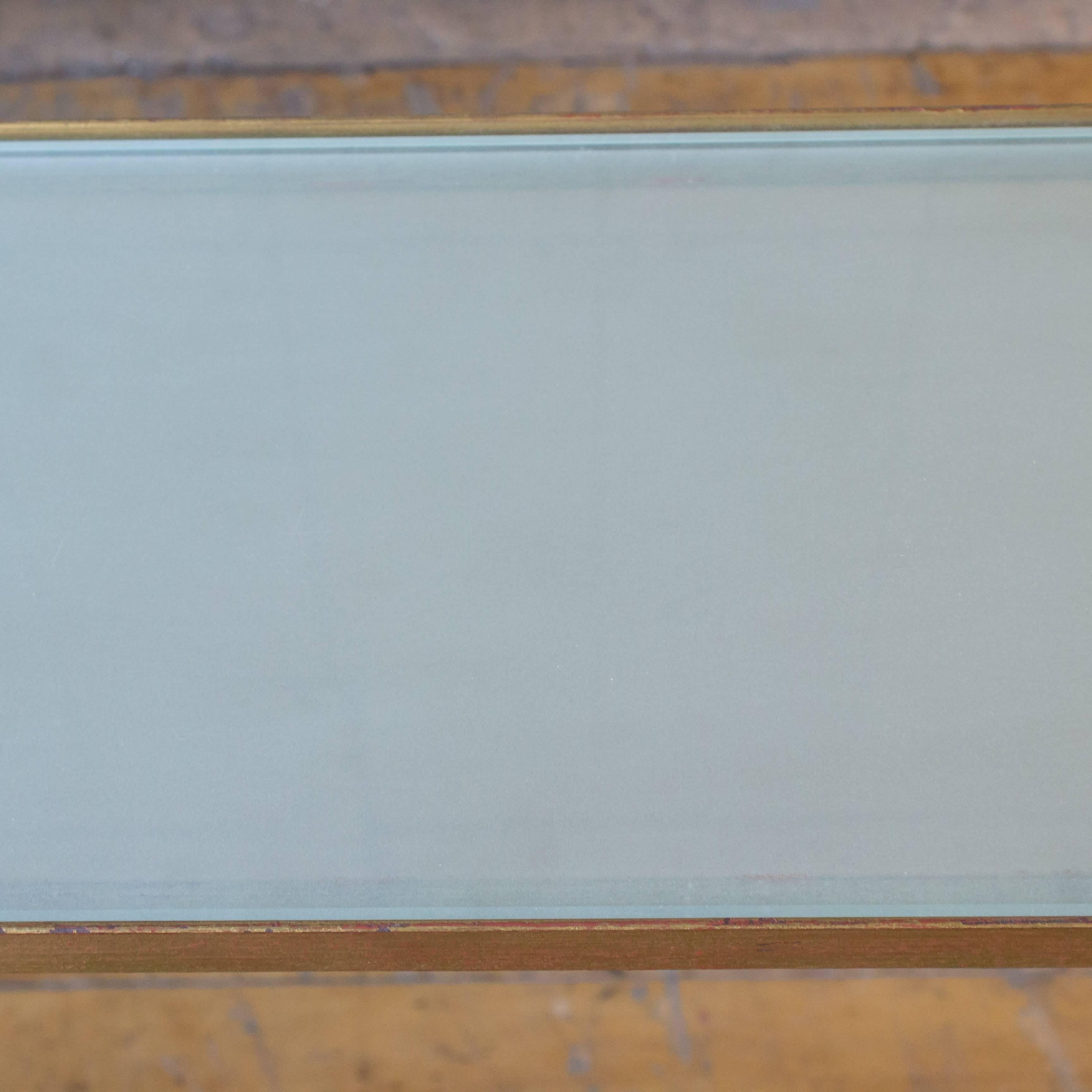 Marcelo Console Table with Sandblasted Glass Shelves 12