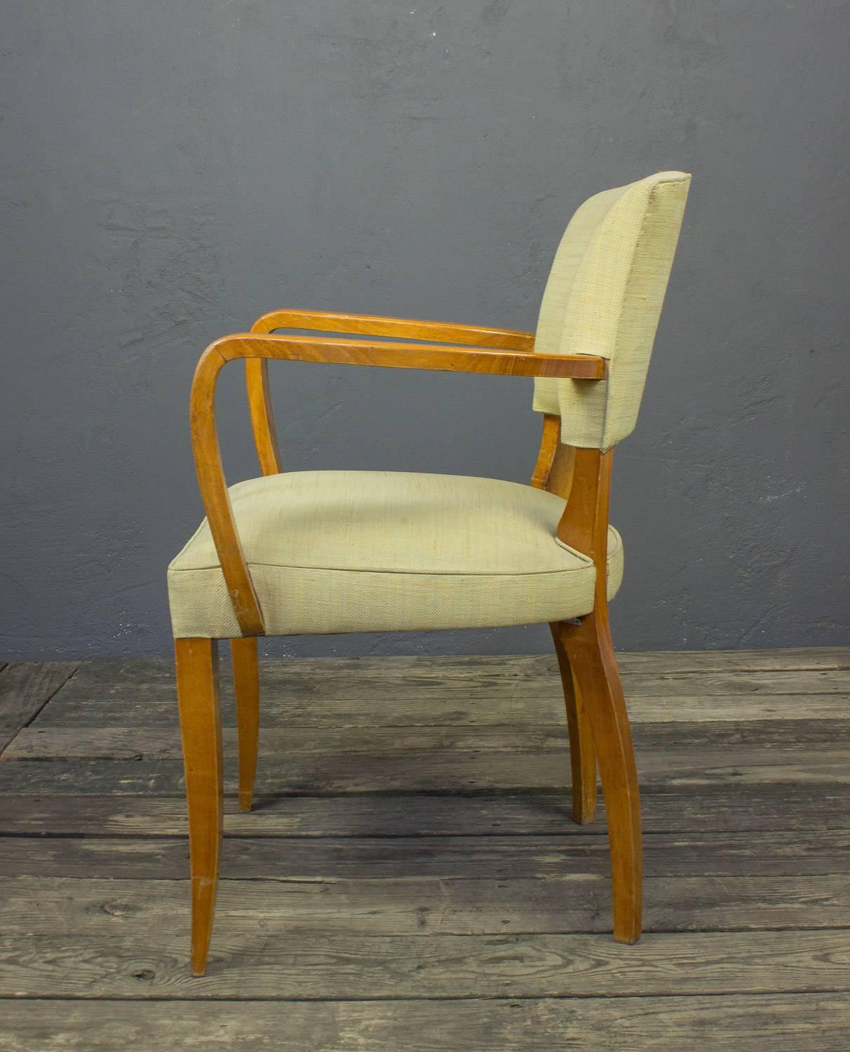 Mid-20th Century Pair of 1940s French Bridge Chairs For Sale